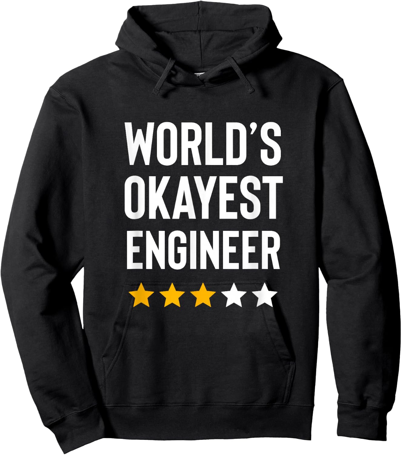 Worlds Okayest Engineer Men Women Funny Engineering Hoodie - Hoodie | Black