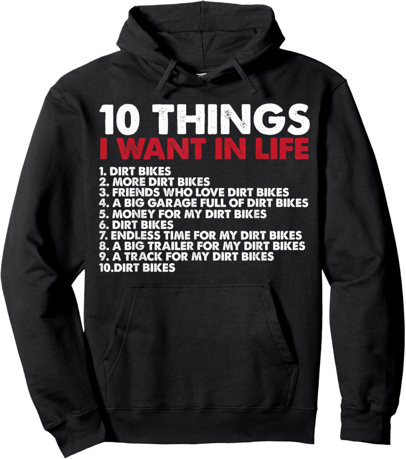 Motocross Life Checklist Funny Dirt Bike Off-Road MX Passion Hoodie - Hoodie | Black