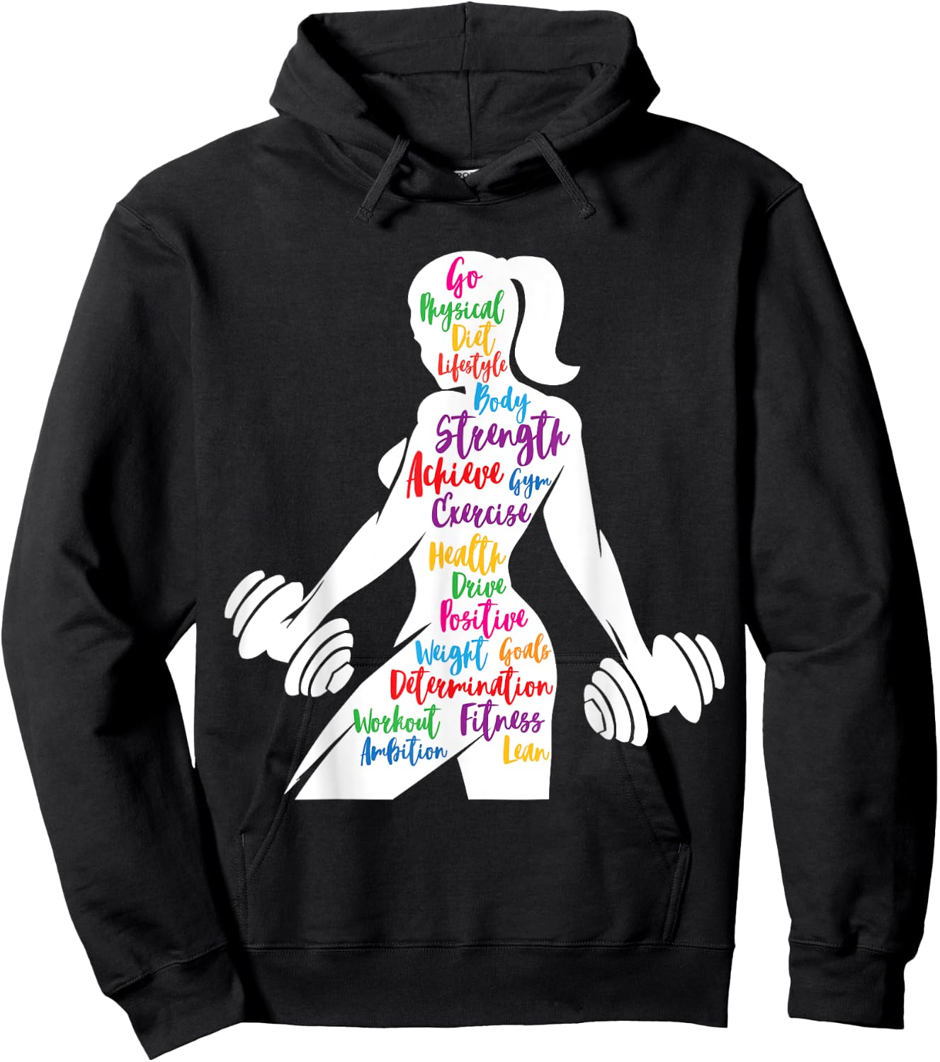 Women Gym Motivation Workout Motivational Fitness Lover Gift Hoodie - Hoodie | Black