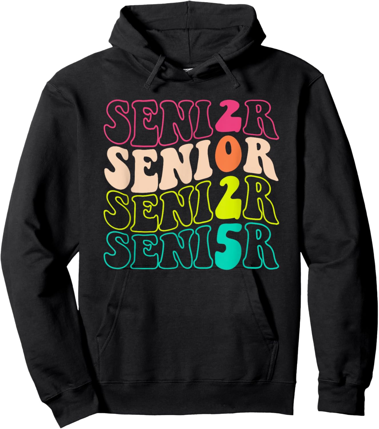 Retro Class Of 2025 Graduate Back To School Senior 2025 Hoodie - Hoodie | Black