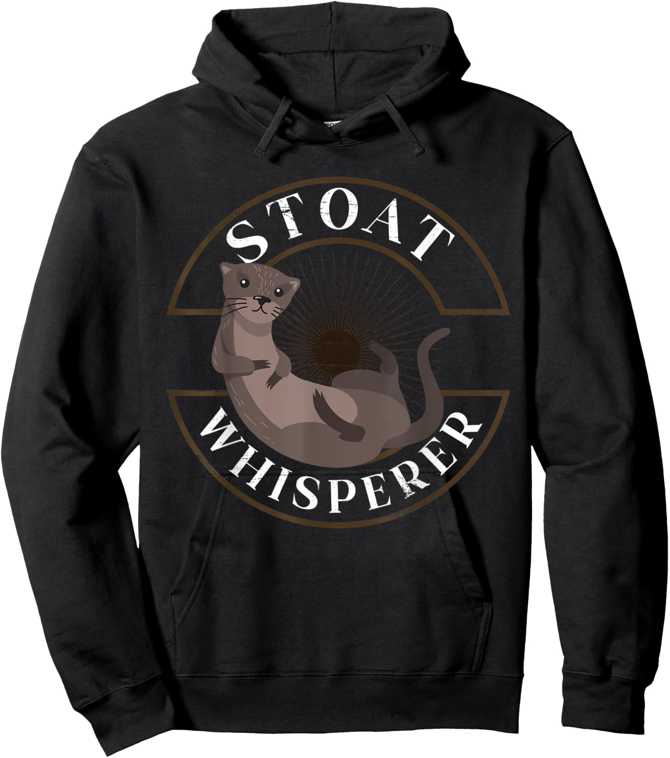 Stoat Whisperer Short-Tailed Weasel Ermine Hoodie - Hoodie | Black