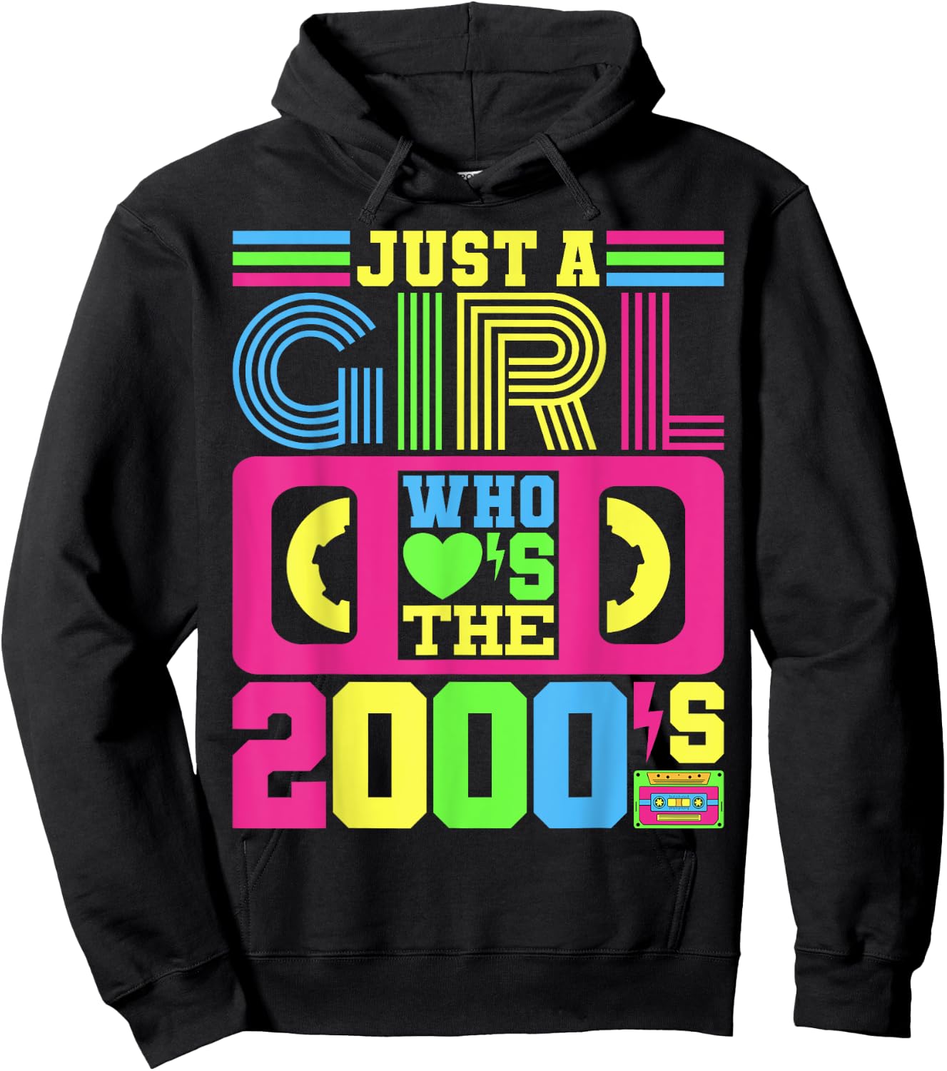 Just A Girl Who Loves The 2000's Party Outfit 2000's Costume Hoodie - Hoodie | Black