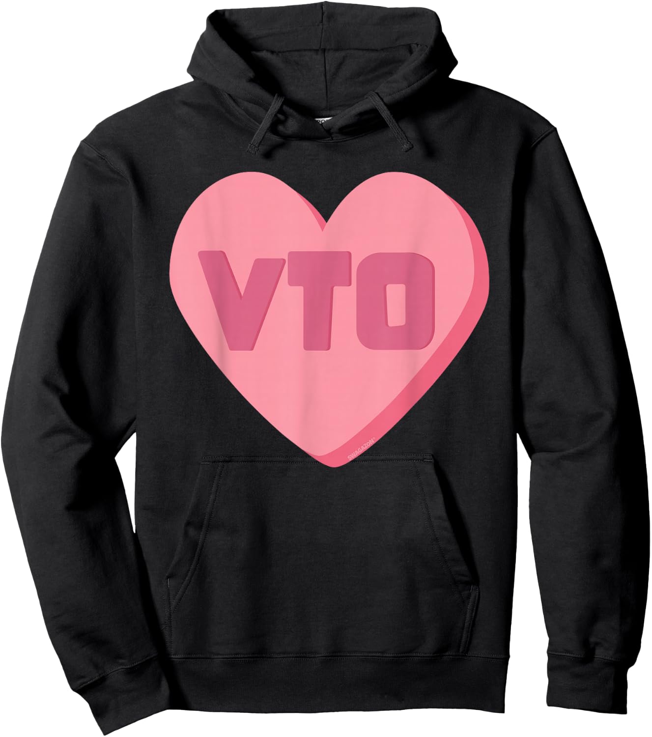 VTO Heart Valentines Day Candy Swagazon Associate Coworkers Hoodie - Hoodie | Black