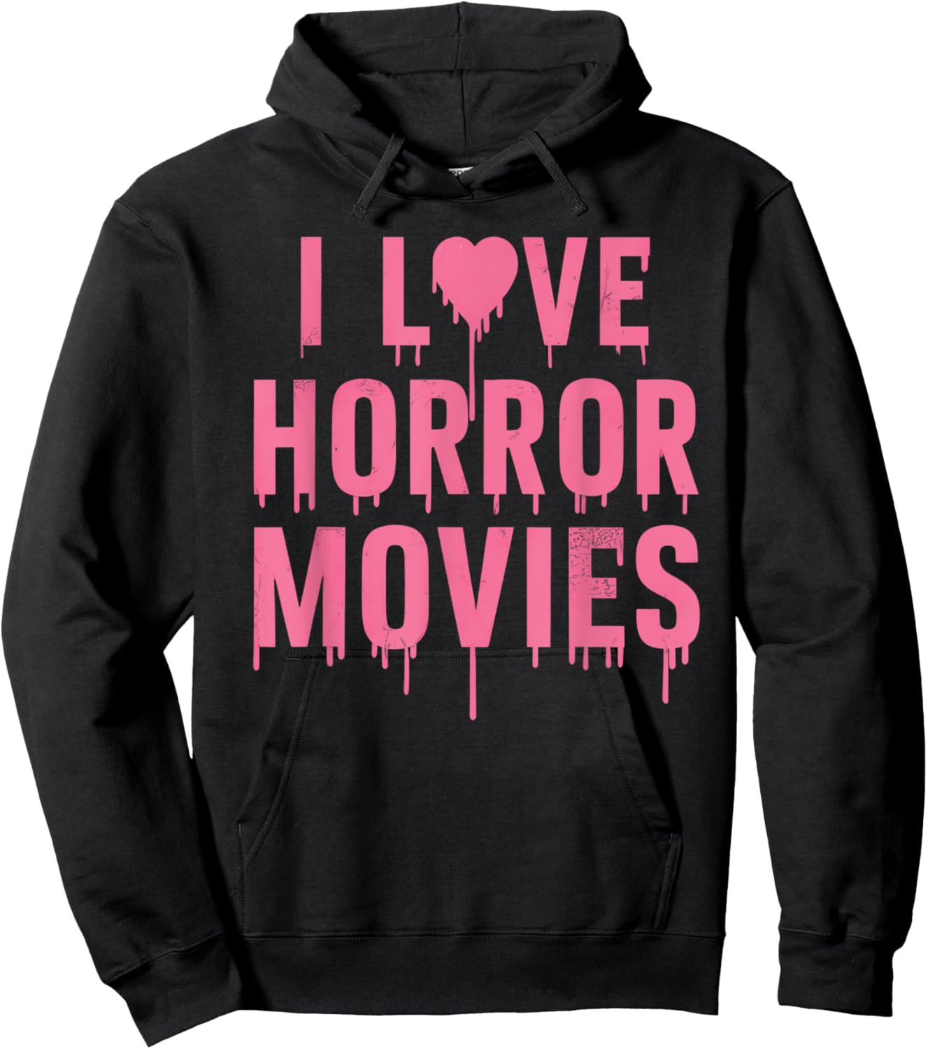 I Love Horror Movies For Girls In Halloween Day Hoodie - Hoodie | Black
