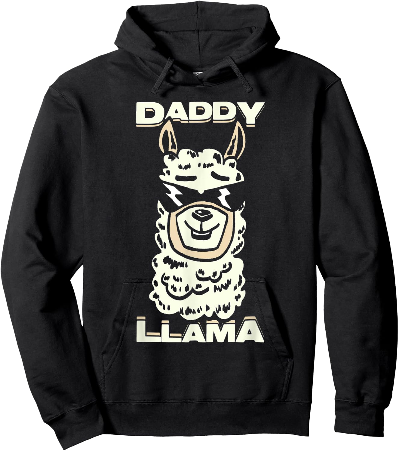 Daddy Llama Fathers Day Hoodie - Hoodie | Black