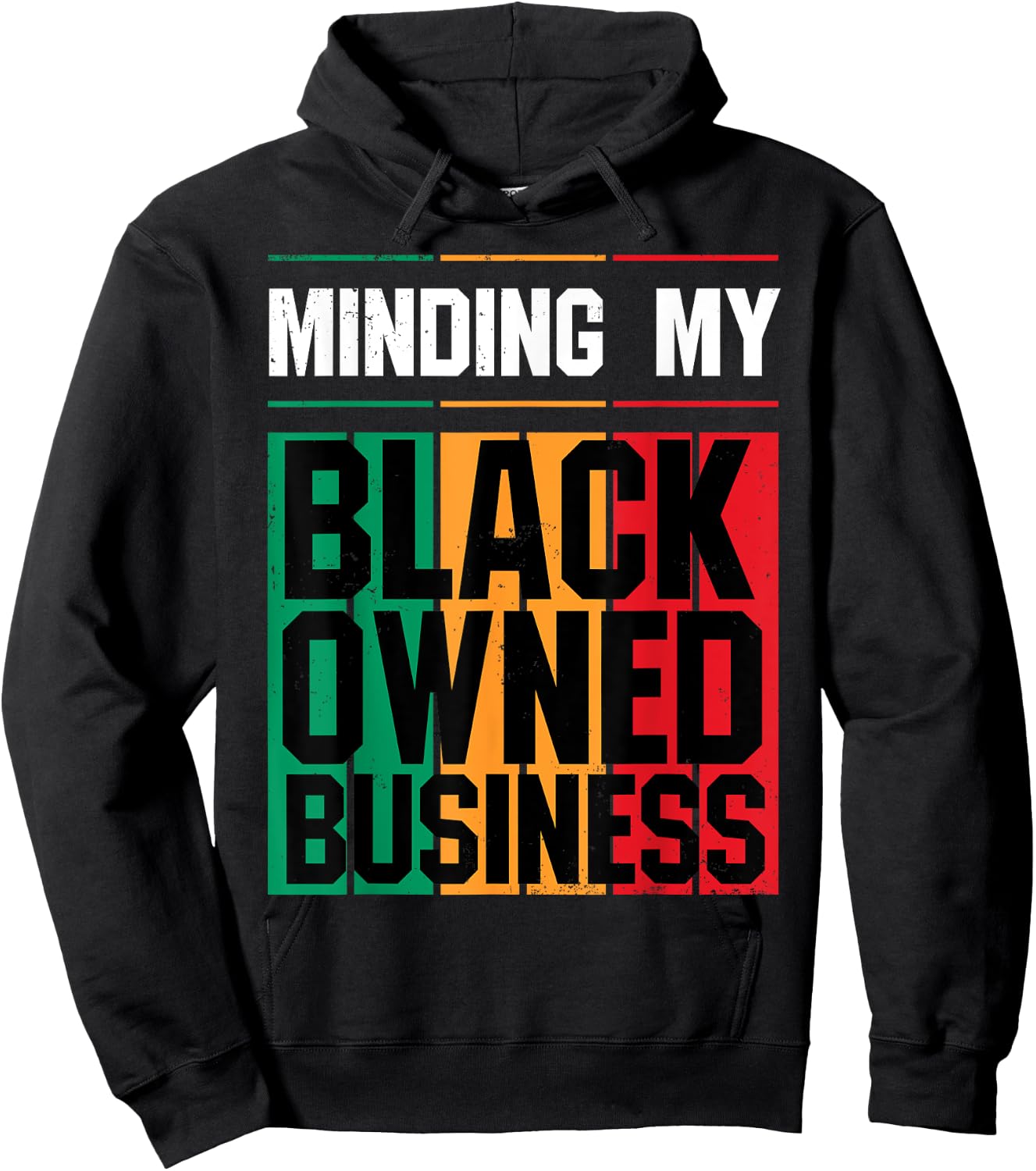 Minding My Black Owned Business Girl Women Gift Entrepreneur Hoodie - Hoodie | Black