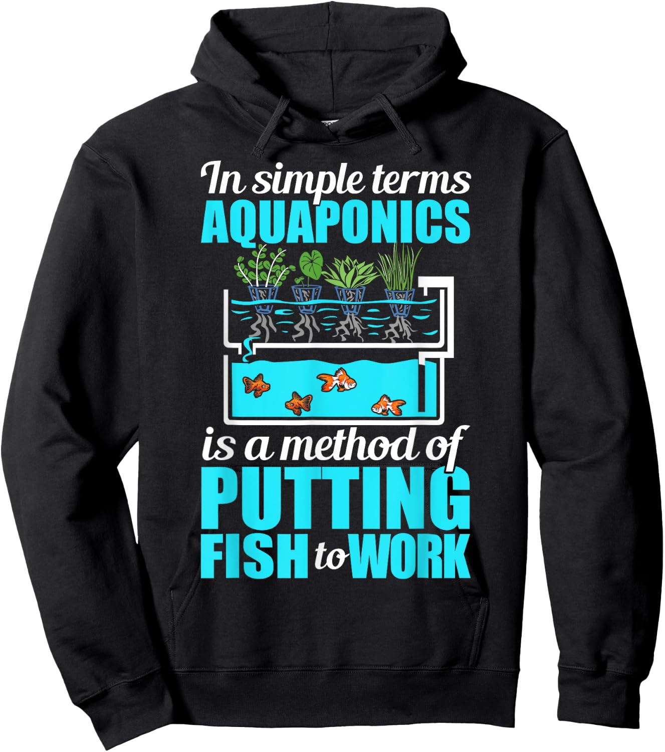 Aquaponic Plants Lover Aquaponic Gardening Aquaponic Farmer Hoodie - Hoodie | Black