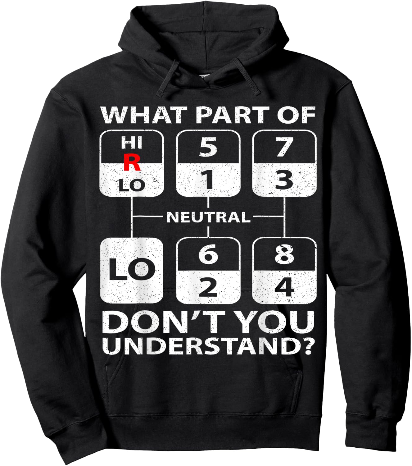 Funny Trucker Truck Shifting Manual Transmission Men Gifts Hoodie - Hoodie | Black