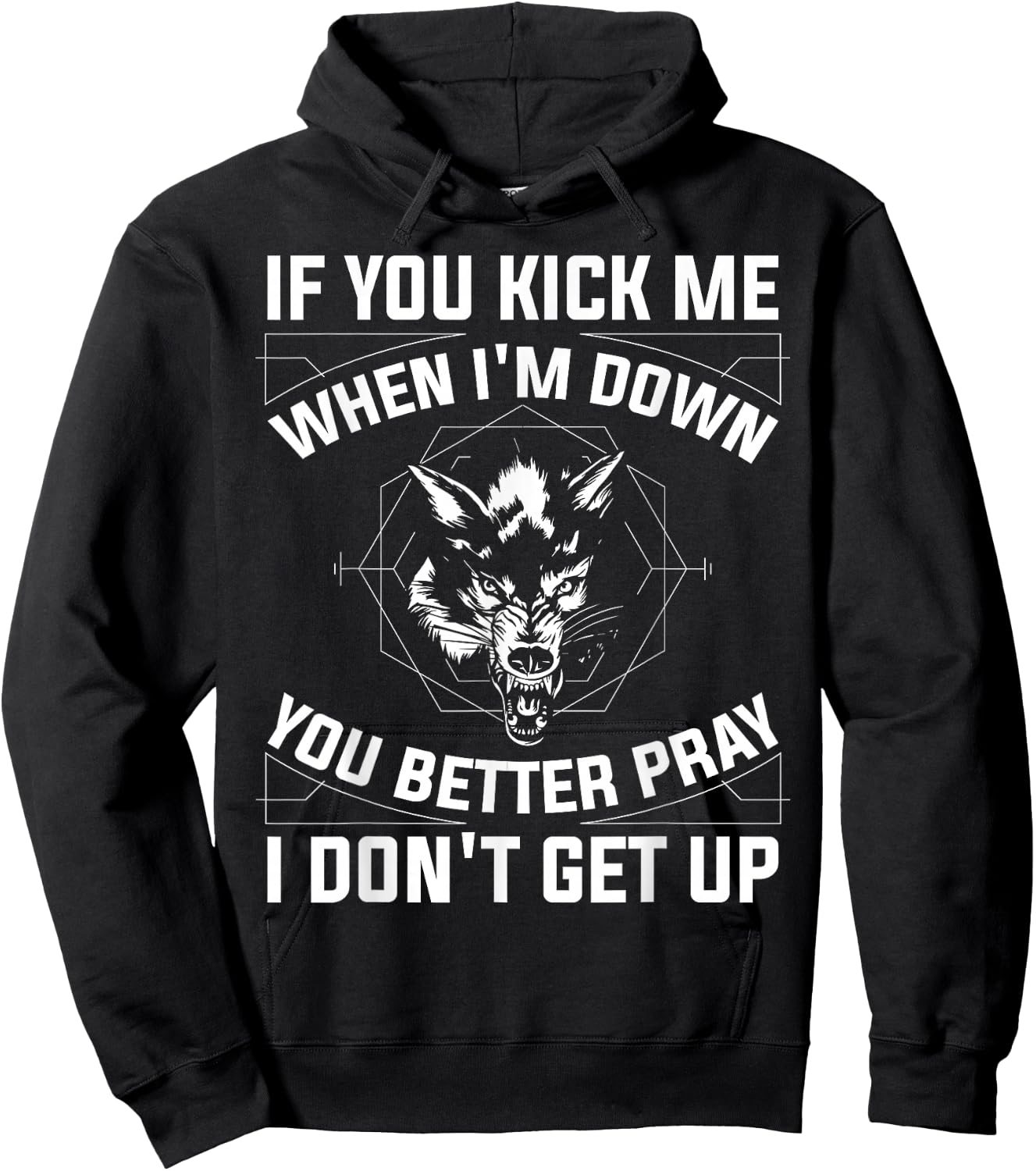 If You Kick Me When I'm Down Hoodie - Hoodie | Black