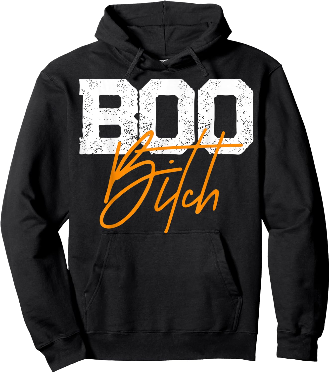 Boo Bitch sassy distressed retro Halloween Hoodie - Hoodie | Black