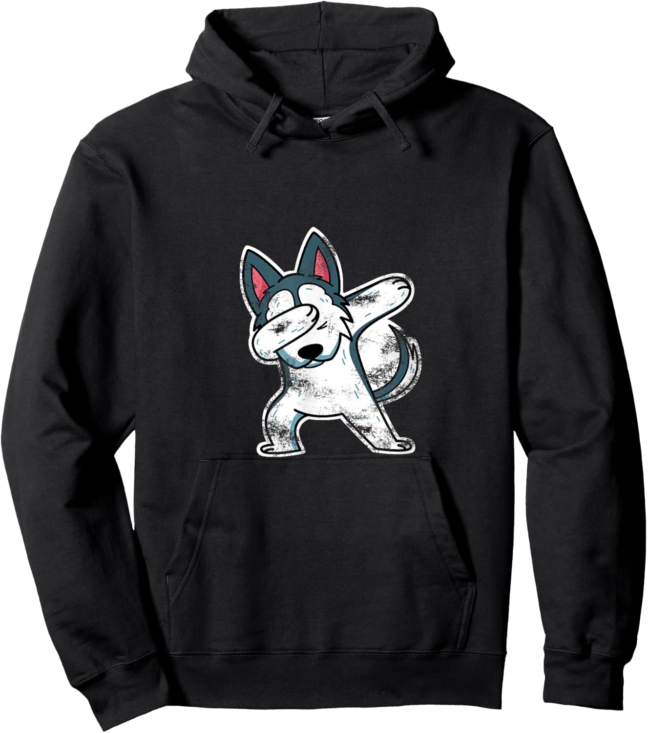 Husky Dog Lover Gift Dabbing Husky Women Kids Hoodie - Hoodie | Black