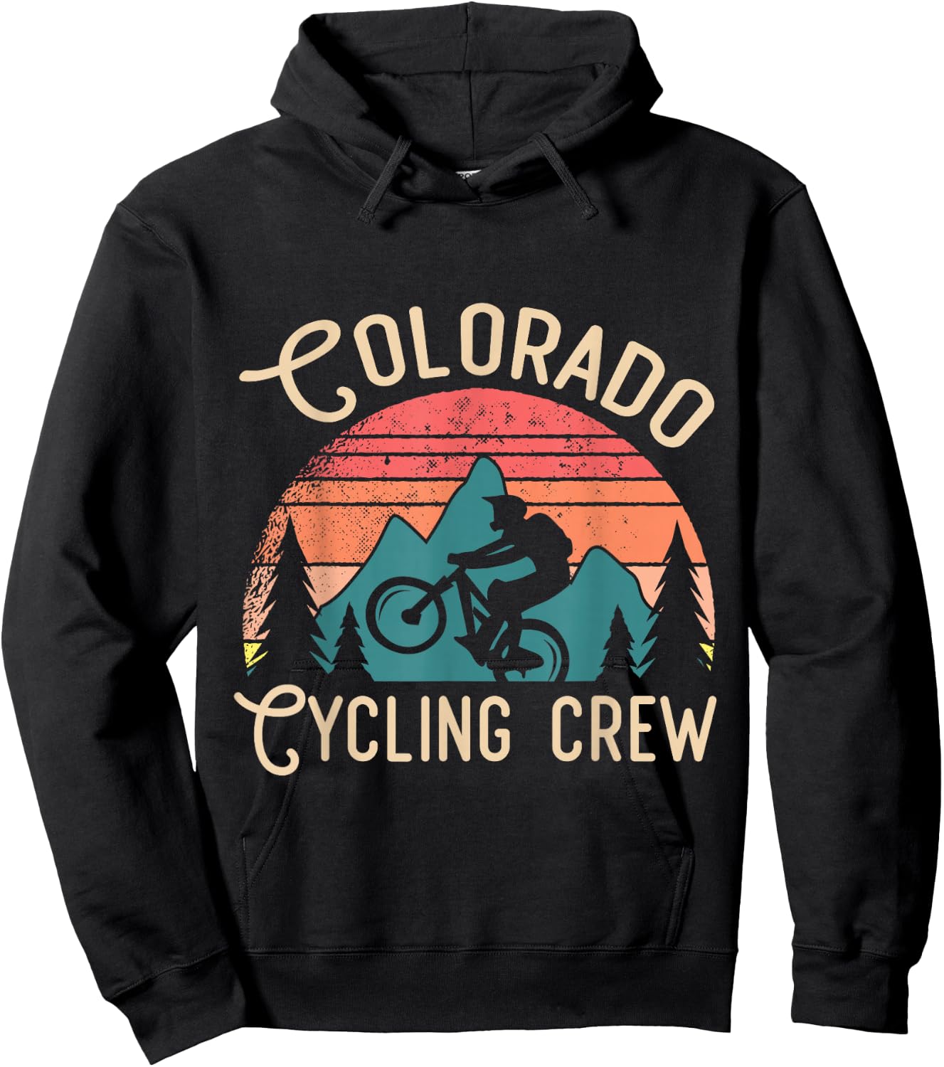 Mountain Bike Bicycle Cycling Colorado Hoodie - Hoodie | Black