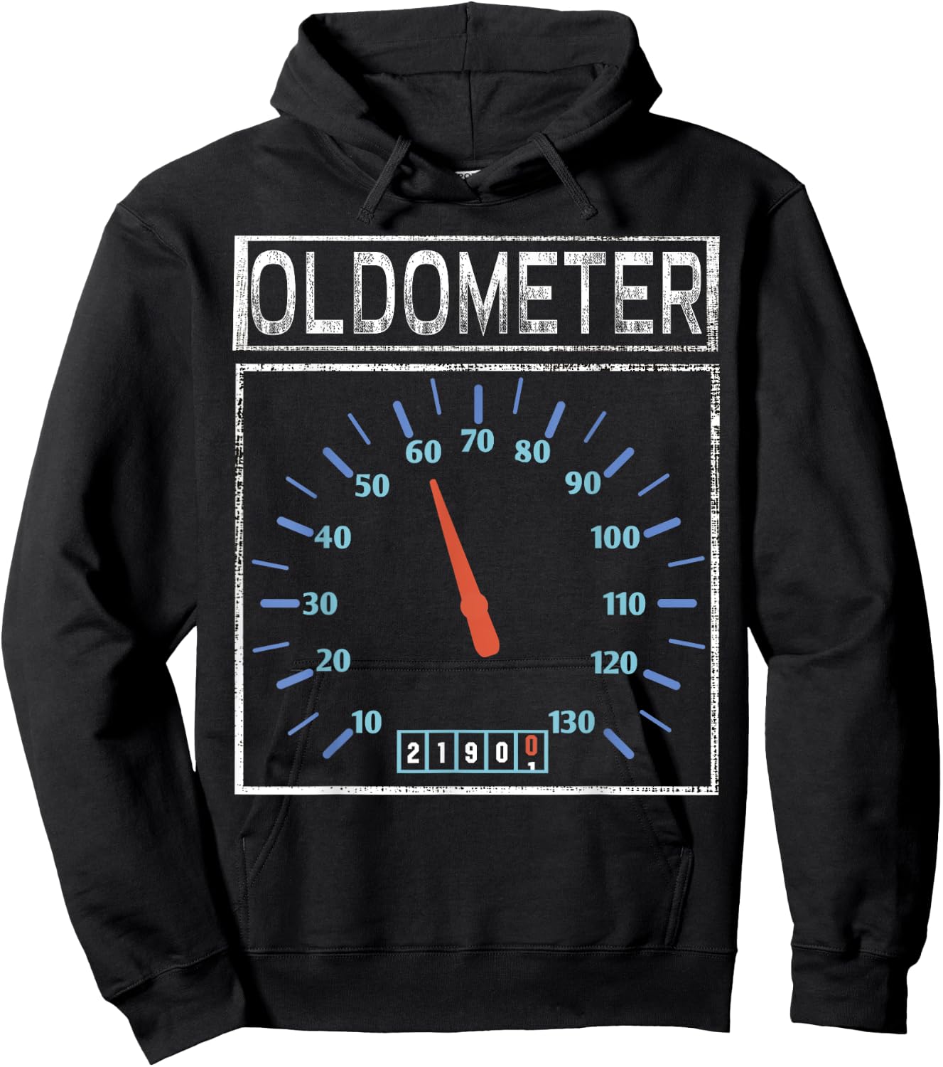 Oldometer 60 Shirt Speedometer 60th Birthday Funny Hoodie - Hoodie | Black