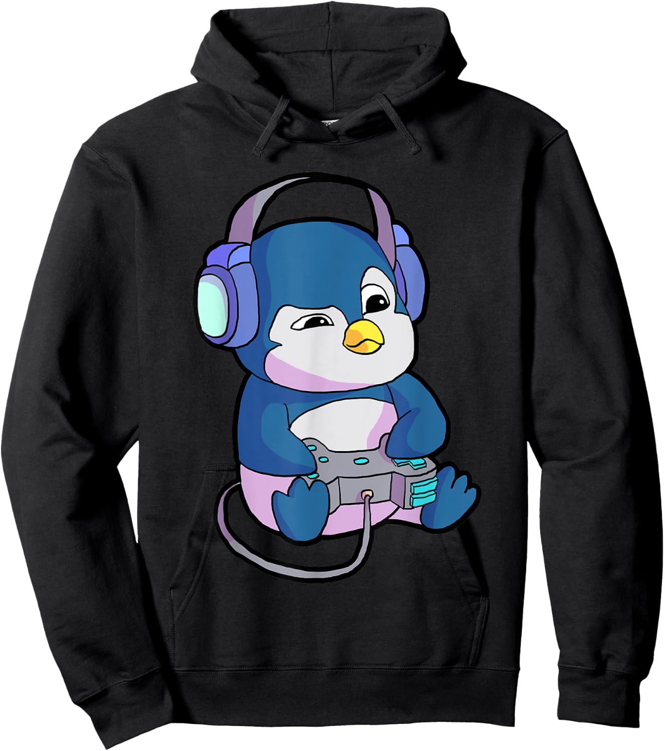 Funny Gamer Gifts & Gaming Shirts & Boys - -Adults, Kids - Black - Short Sleeve - - Small - Modern - Gamer Penguin Theme - Christmas, Birthday Hoodie - Hoodie | Black