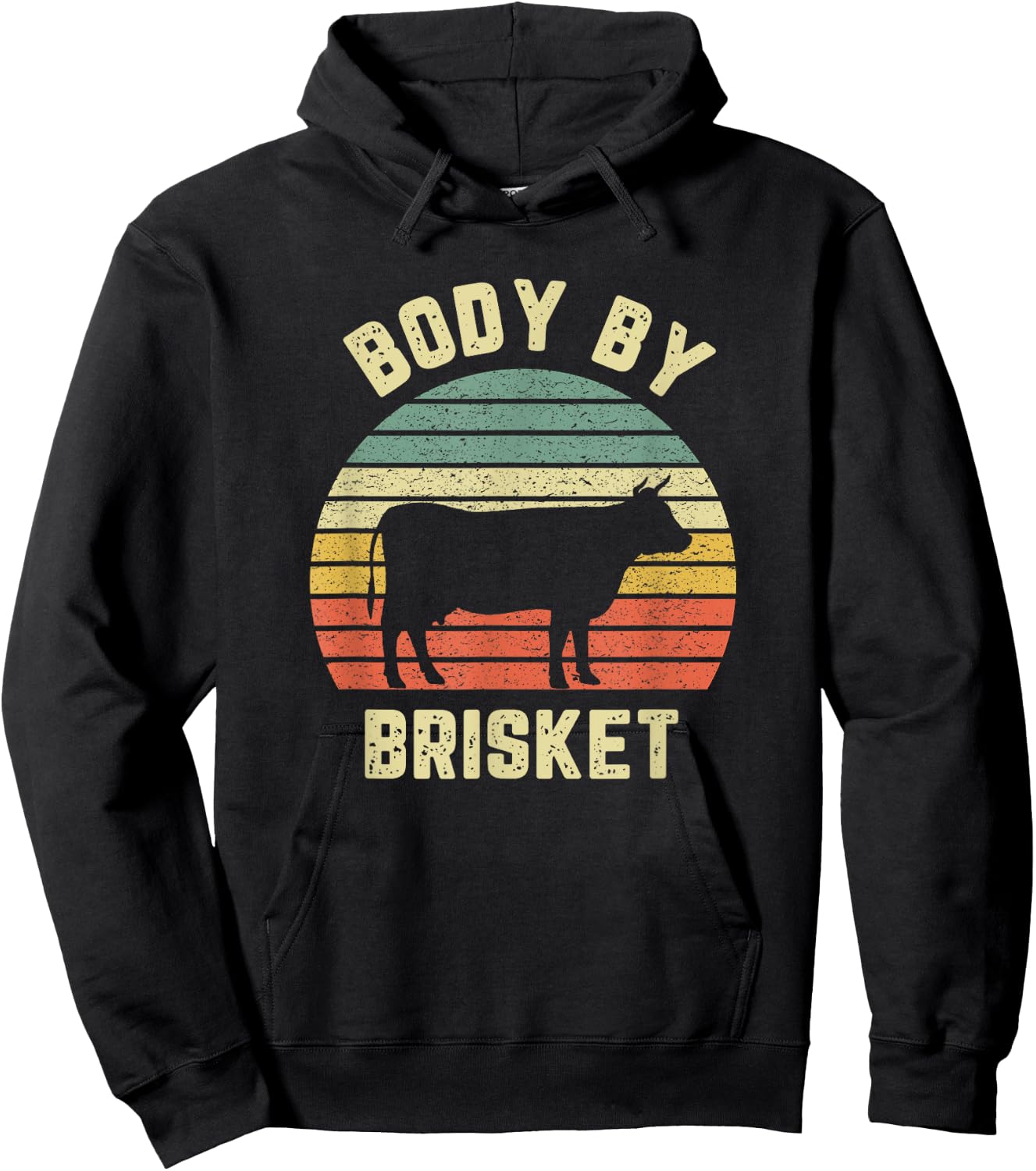 Body By Brisket Shirt Funny BBQ Backyard Grill Cookout Hoodie - Hoodie | Black