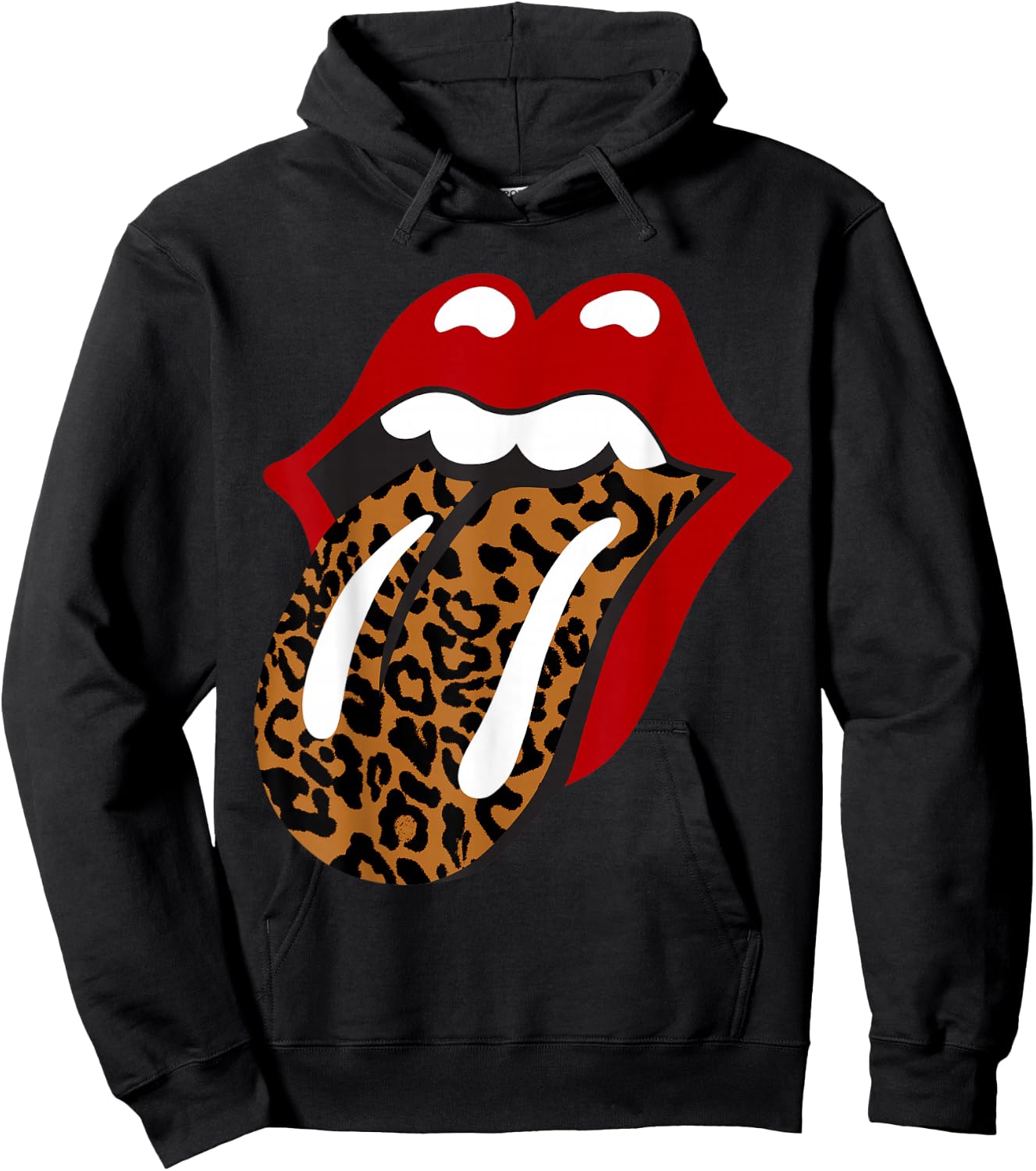 Rolling Stones Classic Leopard Tongue Hoodie - Hoodie | Black