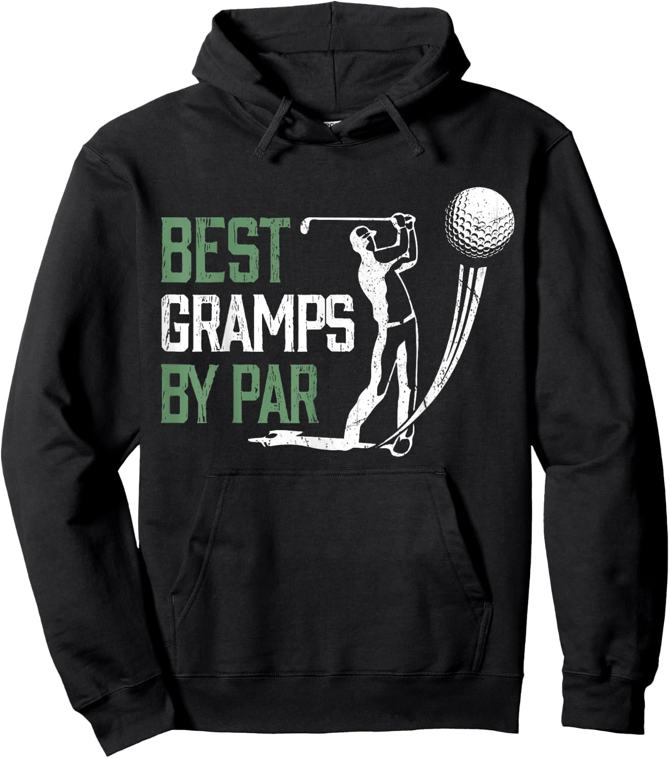 Best Gramps By Par Father's Day Gifts Golf Lover Hoodie - Hoodie | Black