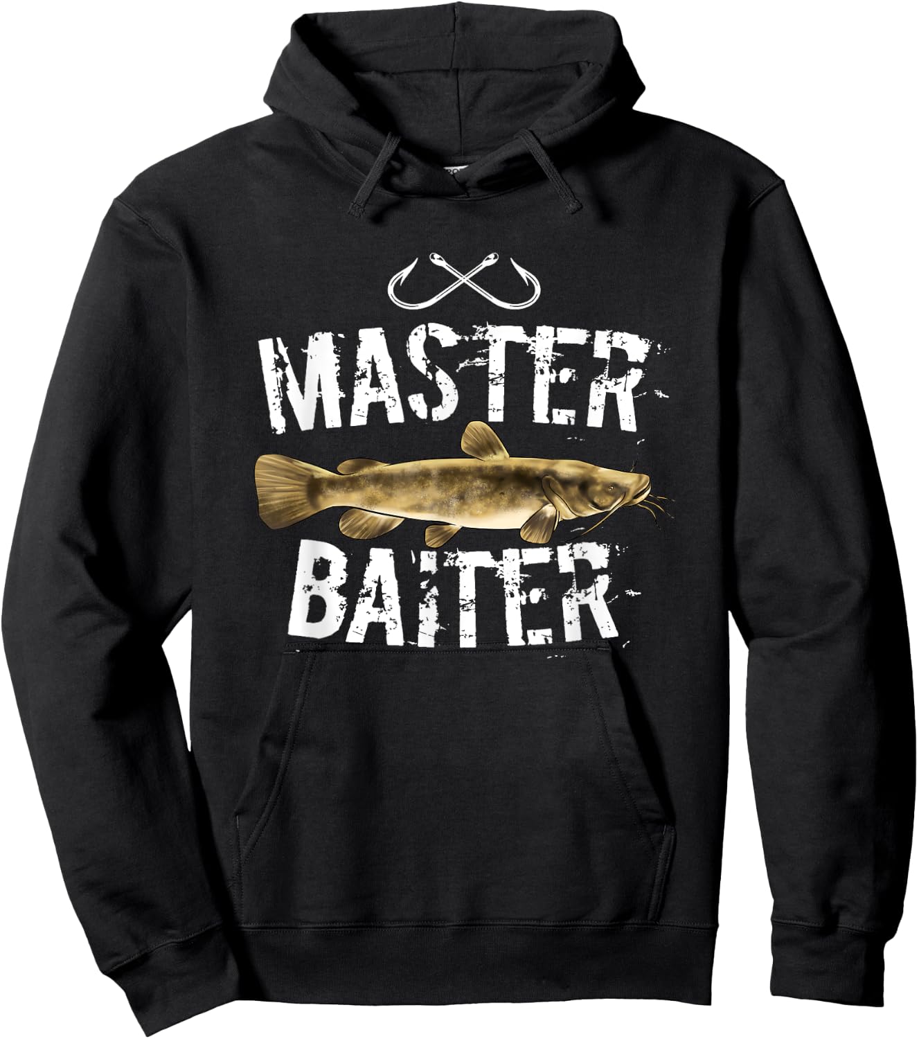 Master Baiter Funny Flathead Catfish Fishing Gifts Hoodie - Hoodie | Black