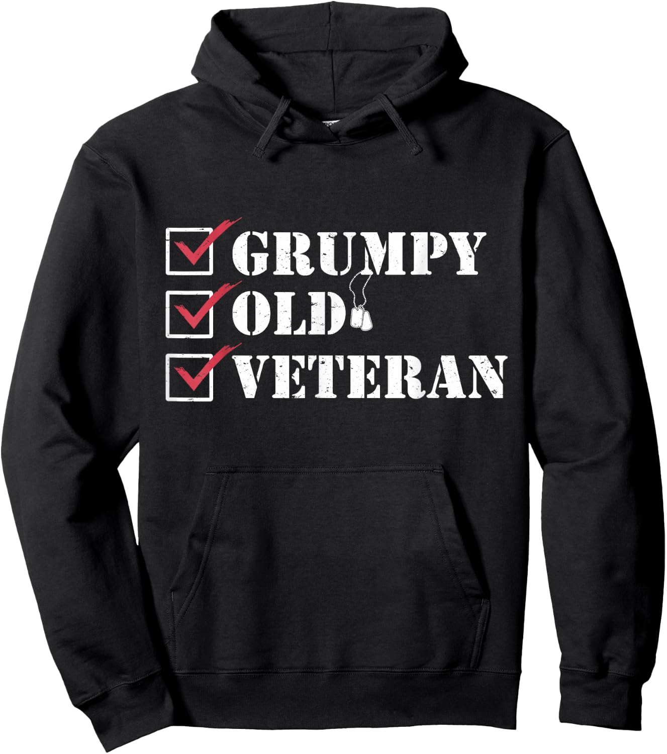 I Am A Grumpy Veteran Funny Patriotic Hoodie - Hoodie | Black