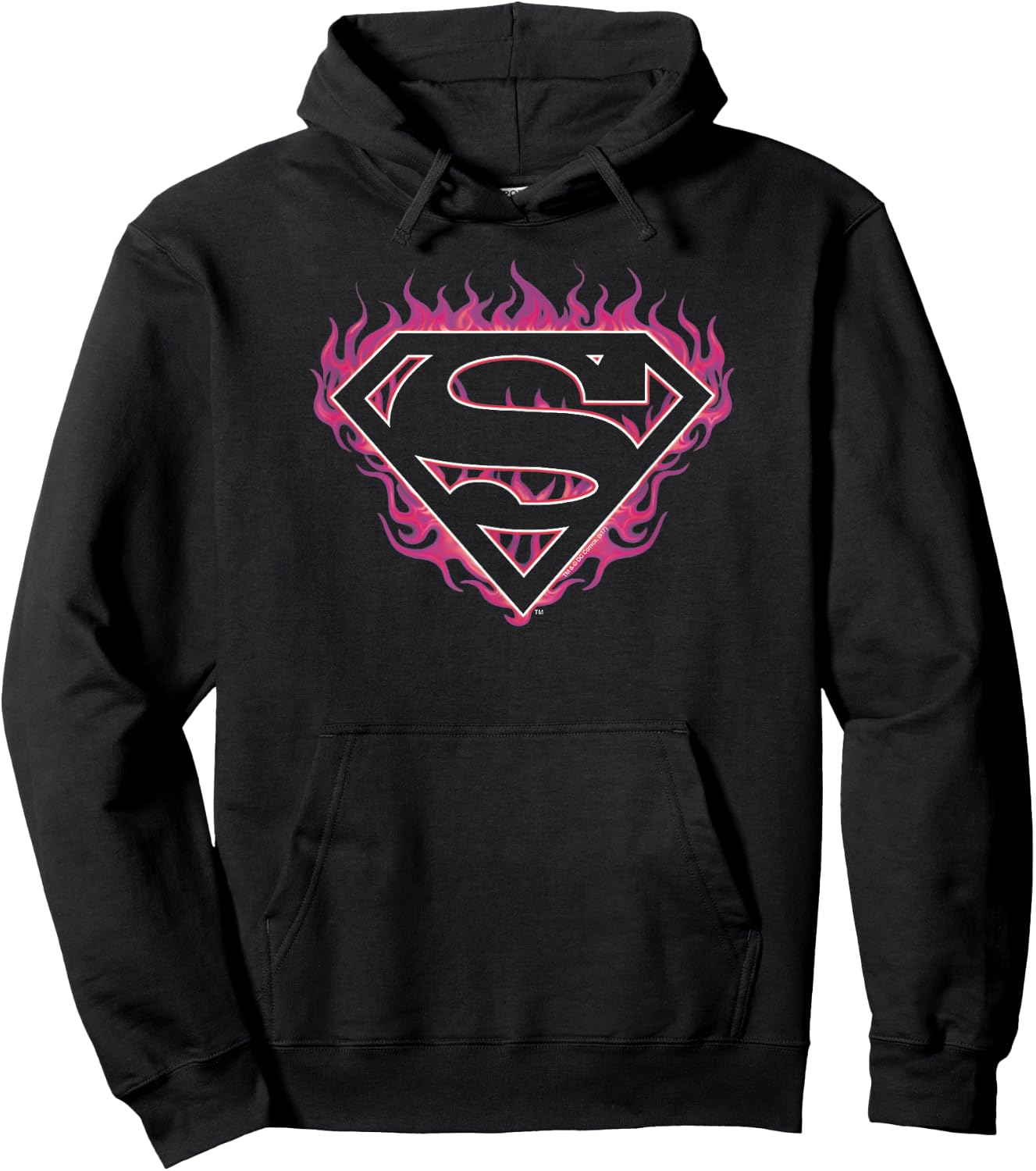 Superman Fuchsia Flames Hoodie - Hoodie | Black