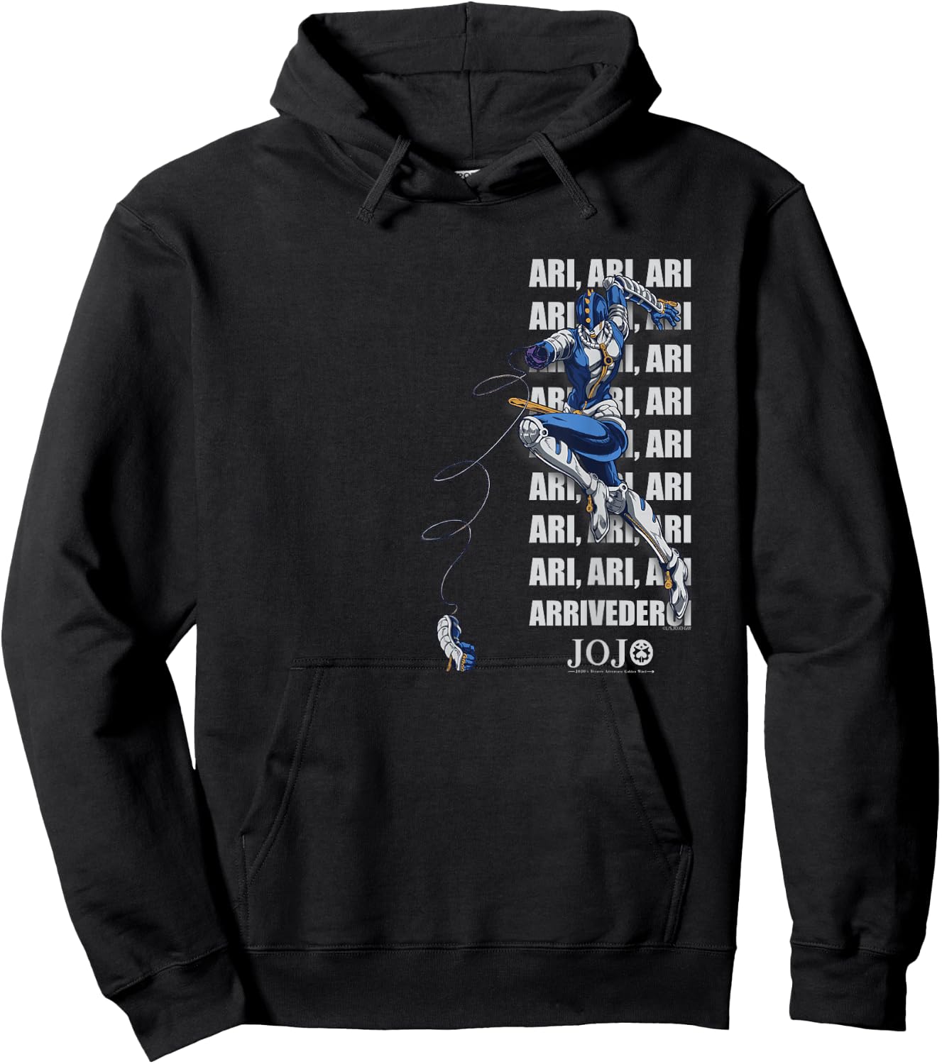 JoJo's Bizarre Adventure Zipper Man Vertical Anime Hoodie - Hoodie | Black