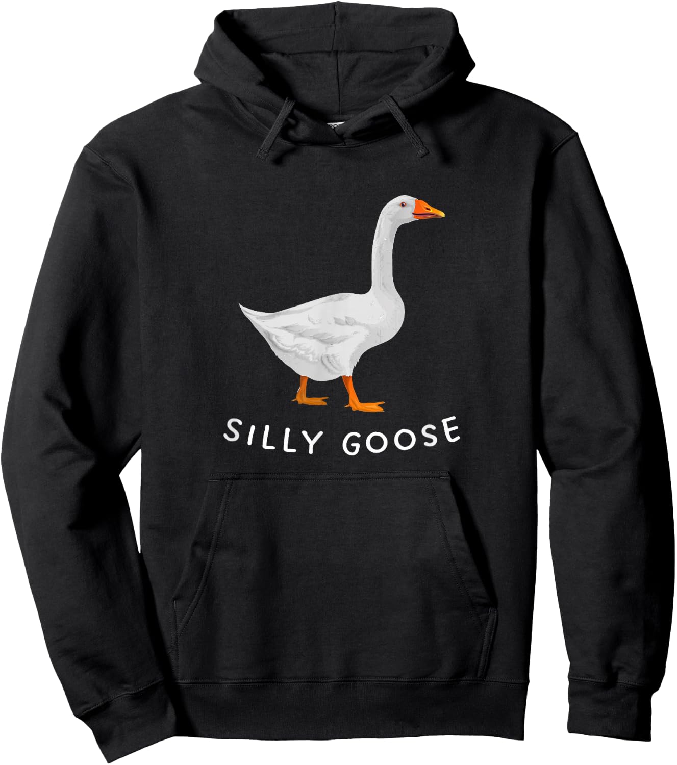 Playful 'Silly Goose' Design - Quirky and Fun Hoodie - Hoodie | Black