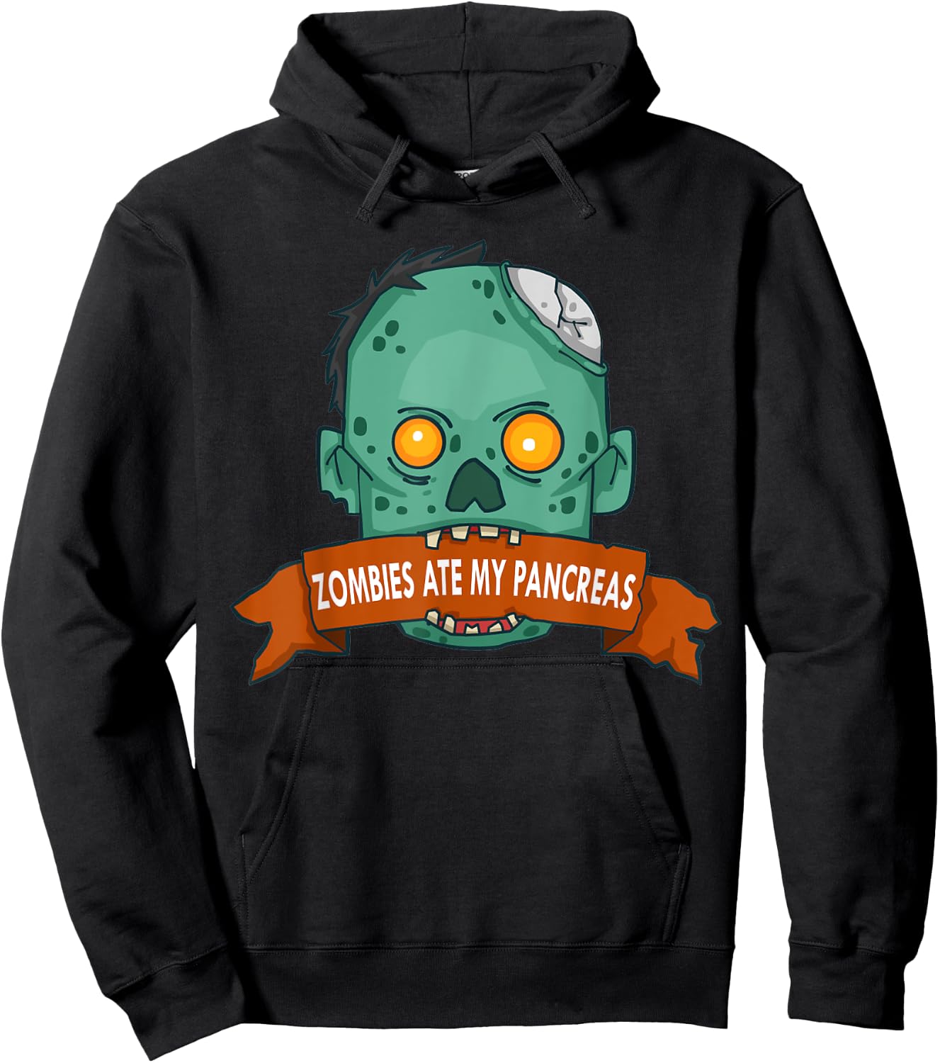 Zombies Ate My Pancreas - T1D Diabetic Diabetes Awareness Hoodie - Hoodie | Black