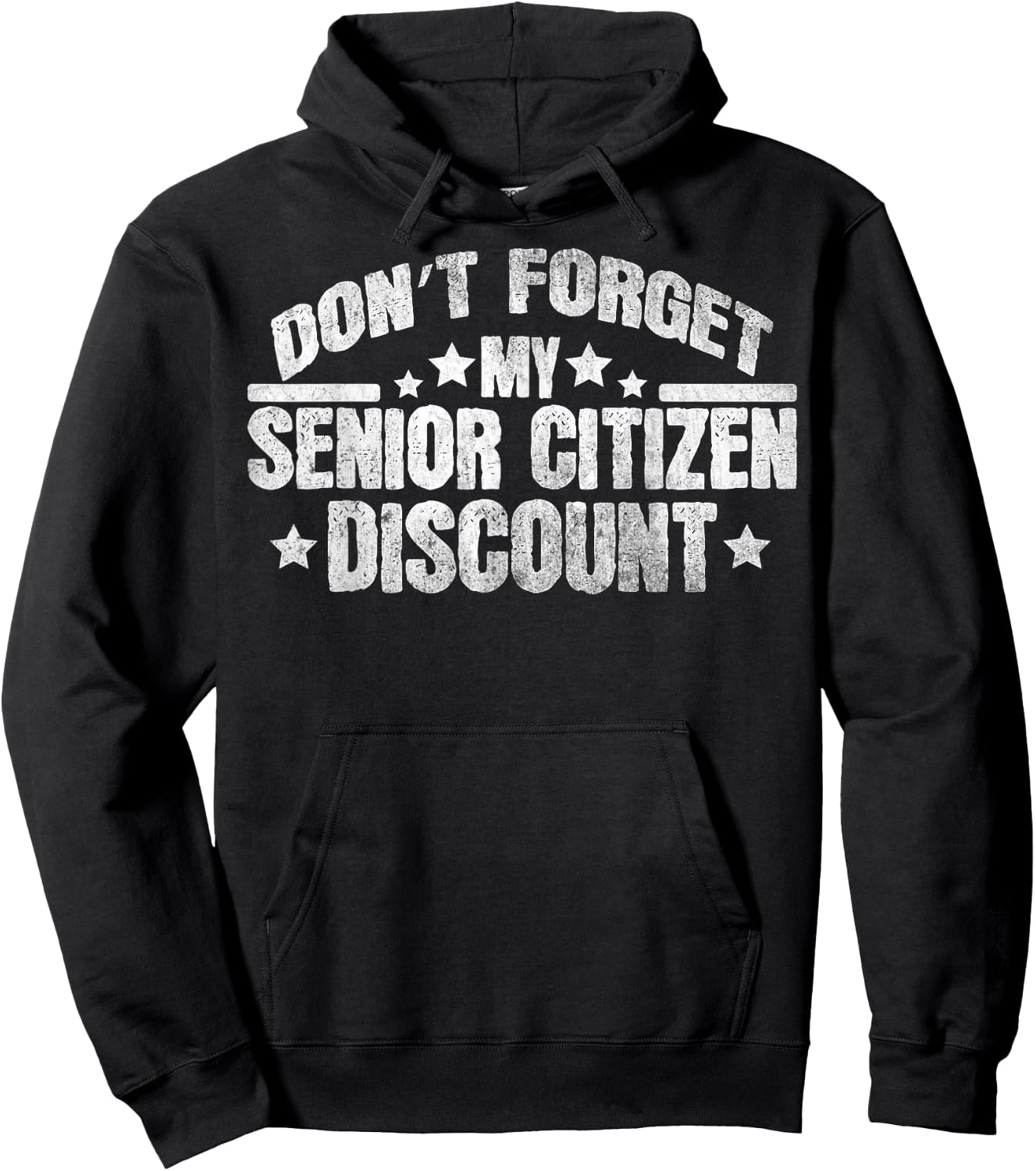 Funny Saying Don't Forget My Senior Discount Grandpa Dad Men Hoodie - Hoodie | Black