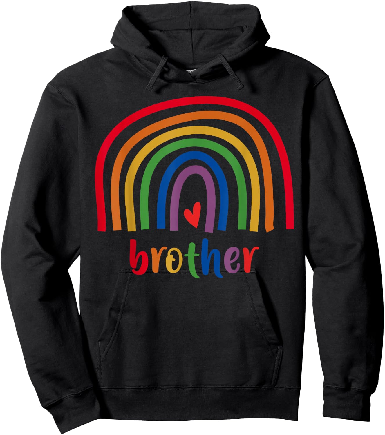 Brother Rainbow Gifts Men Family Matching Birthday Hoodie - Hoodie | Black