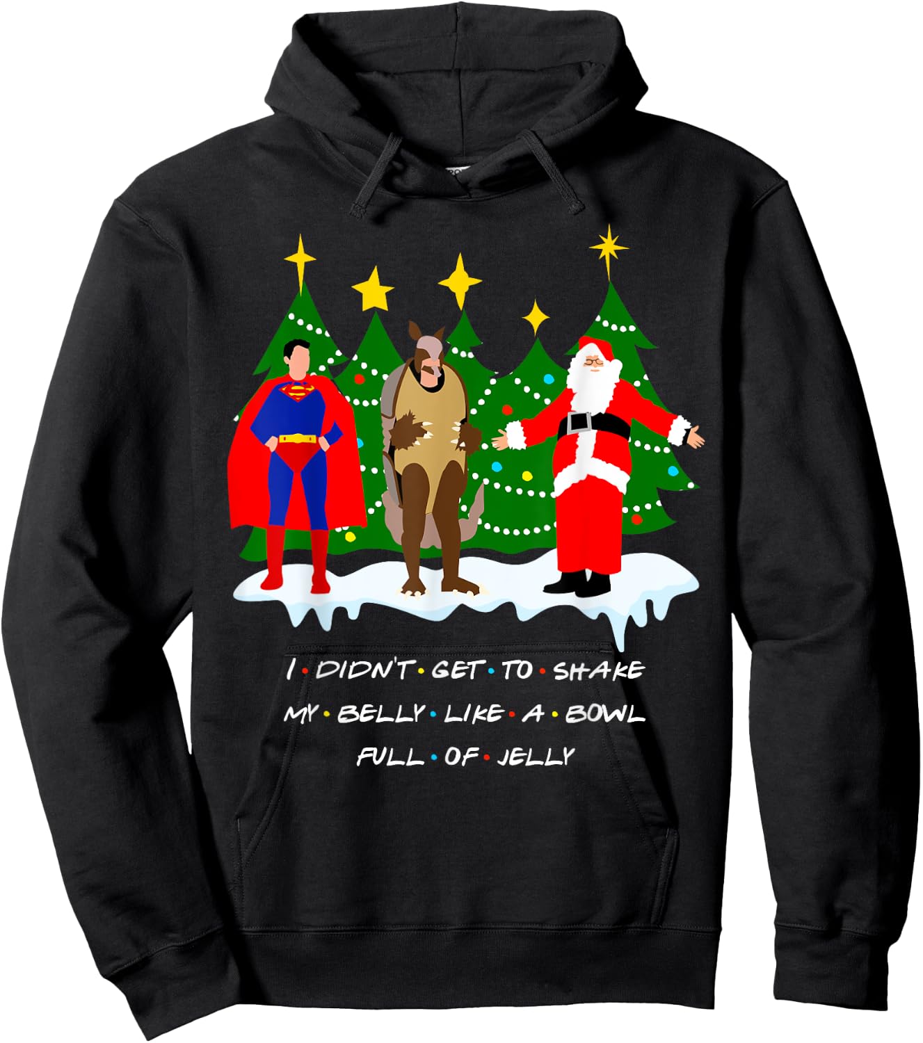 Christmas with Friends. Shake My Belly Hoodie - Hoodie | Black