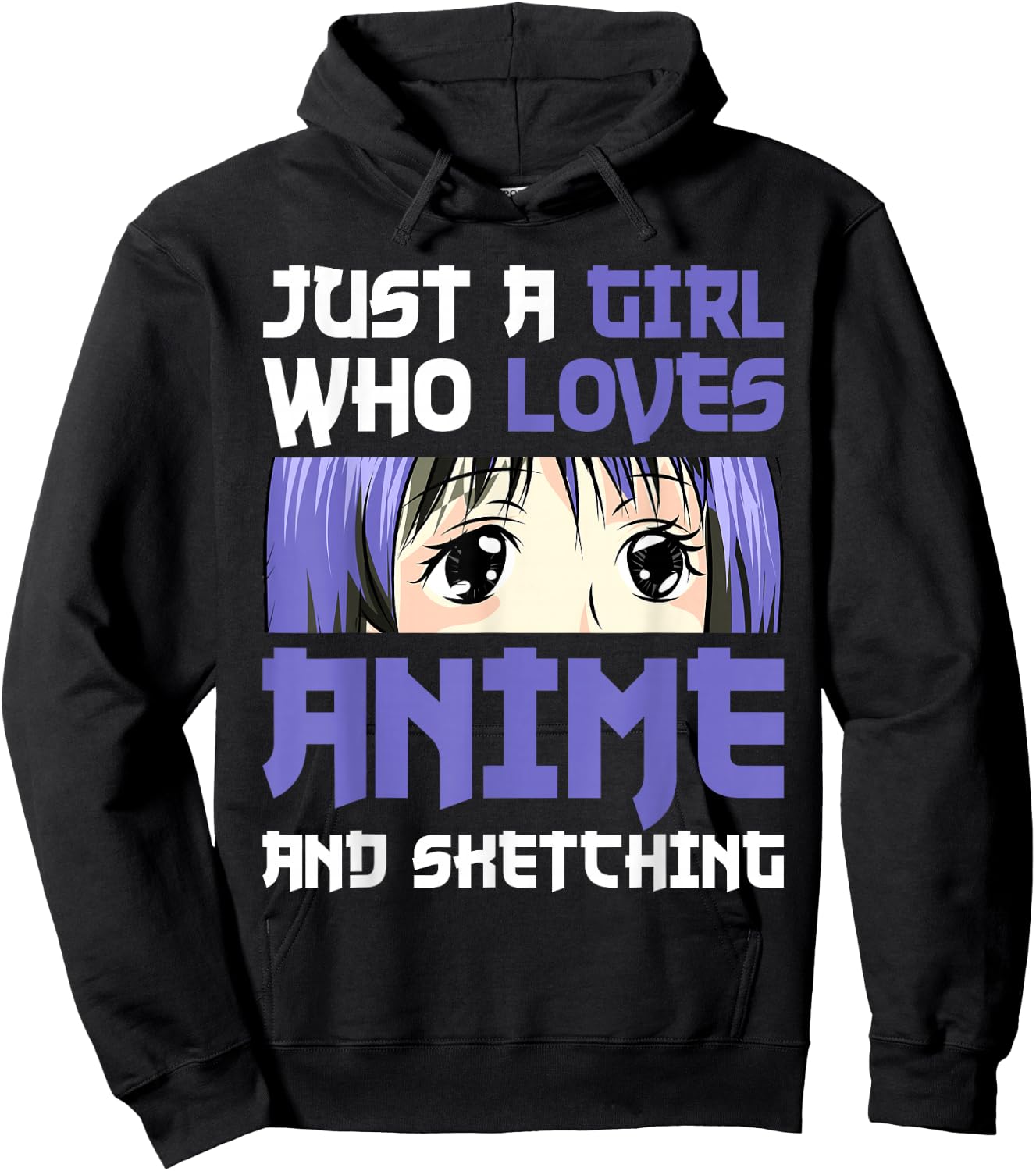Japanese Manga Drawing Otaku Gift Girl Anime Hoodie - Hoodie | Black