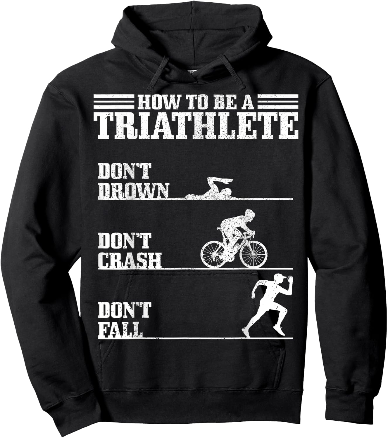 Triathlon Sport Funny Triathlete Gift Hoodie - Hoodie | Black