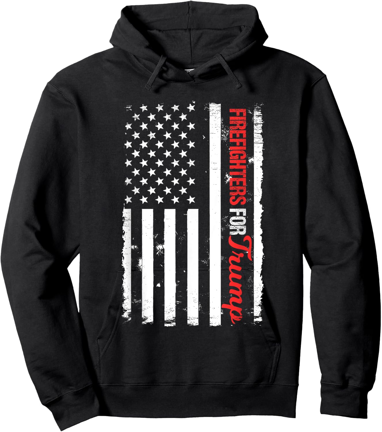 Firefighters For Donald Trump Thin Red Line Fireman Gift Hoodie - Hoodie | Black