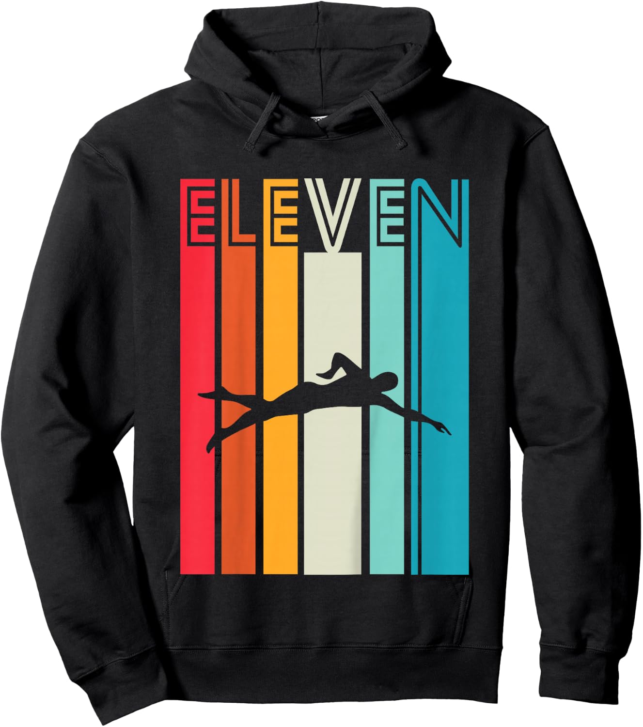 Kids 11. Birthday Gift Swimmer Funny Swimming for Boys Men Hoodie - Hoodie | Black