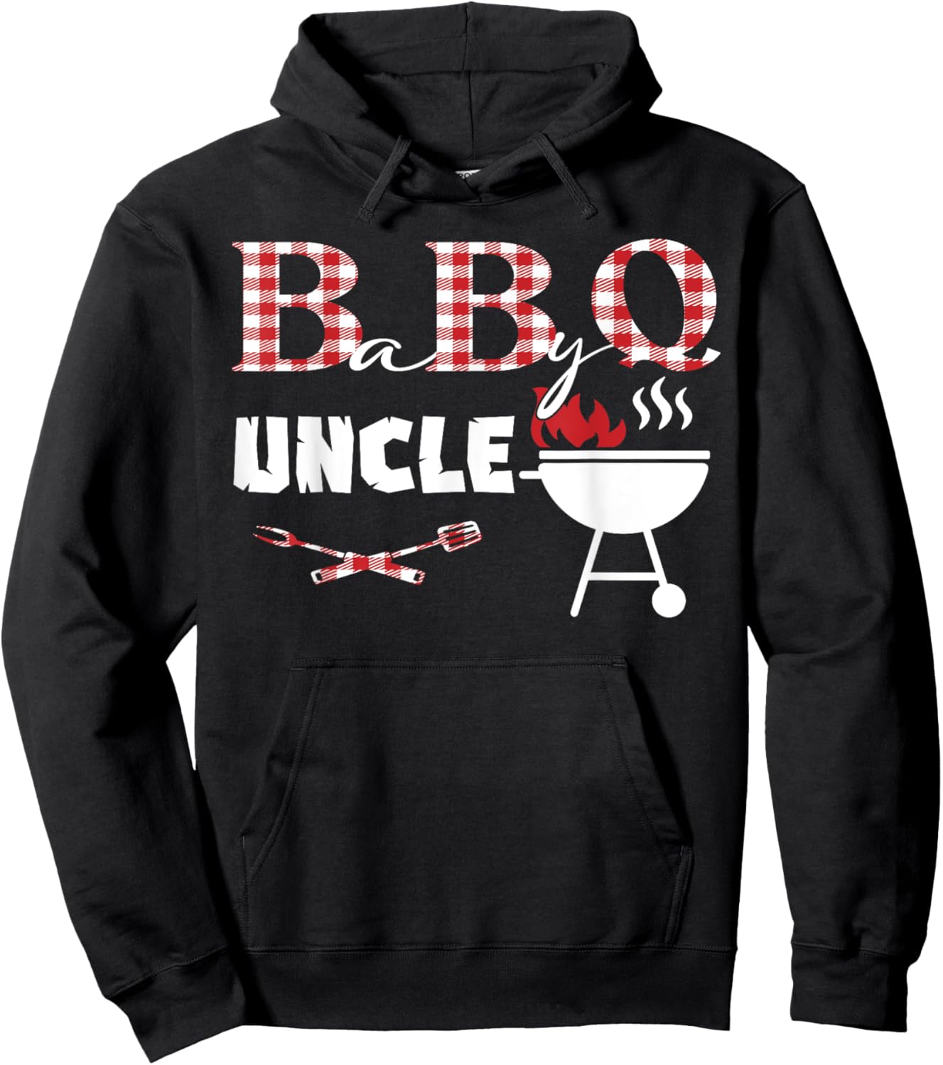 Baby BBQ Uncle Shower Birthday Party Family Matching Hoodie - Hoodie | Black
