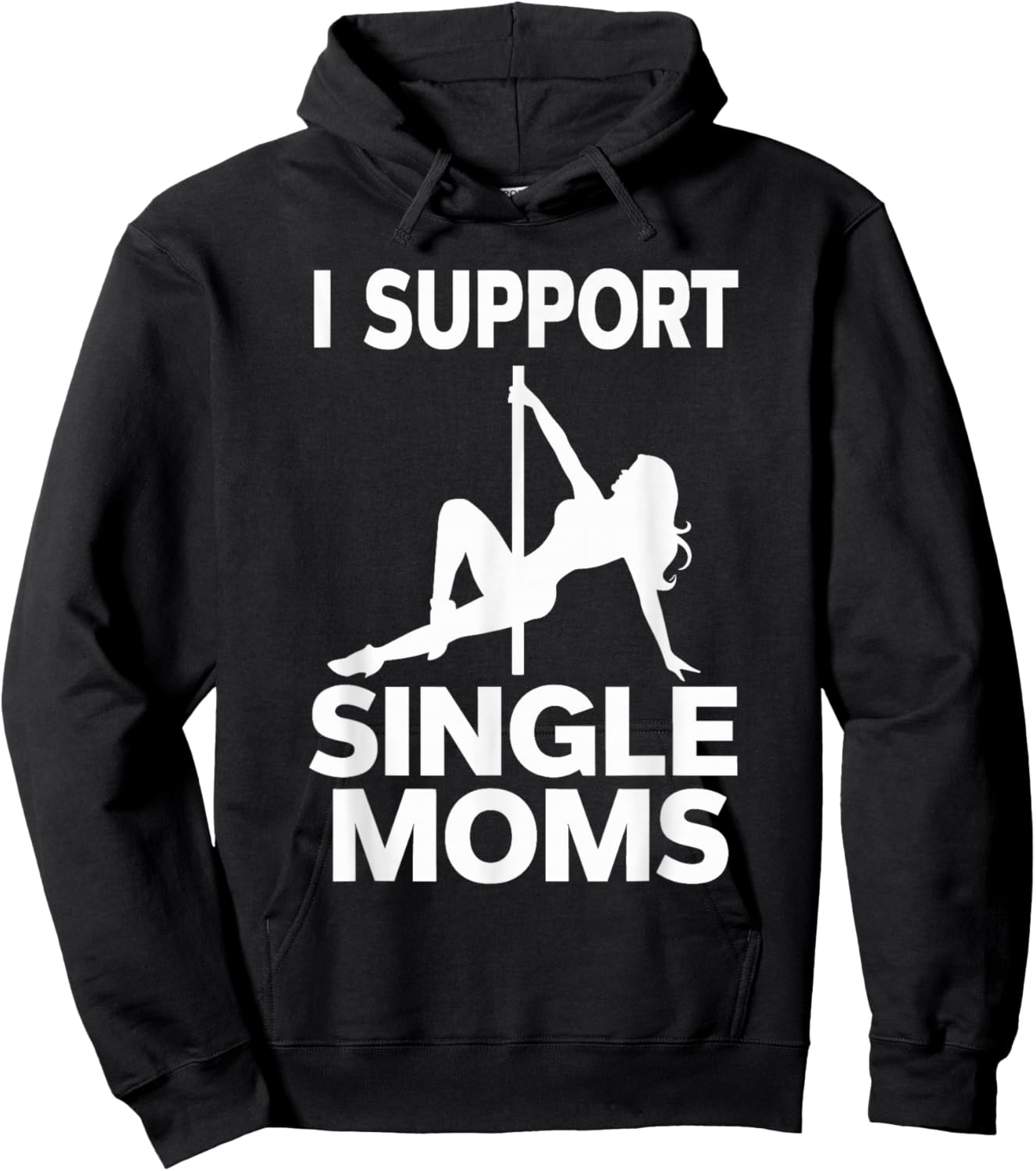 White Trash Party Attire Men I Support Single Moms Hoodie - Hoodie | Black
