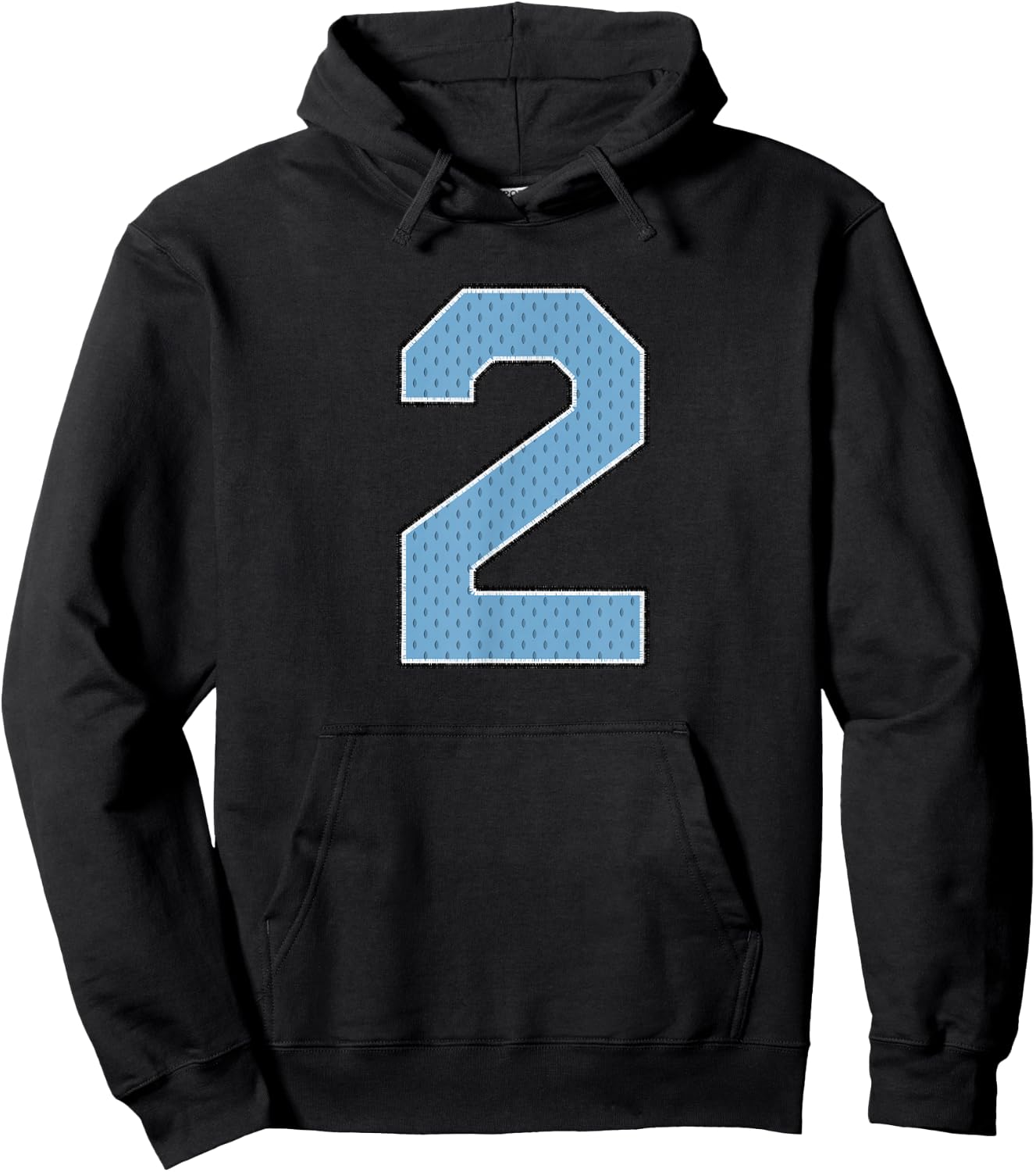 Sports Jersey Player Supporter Light Blue Number 2 Hoodie - Hoodie | Black