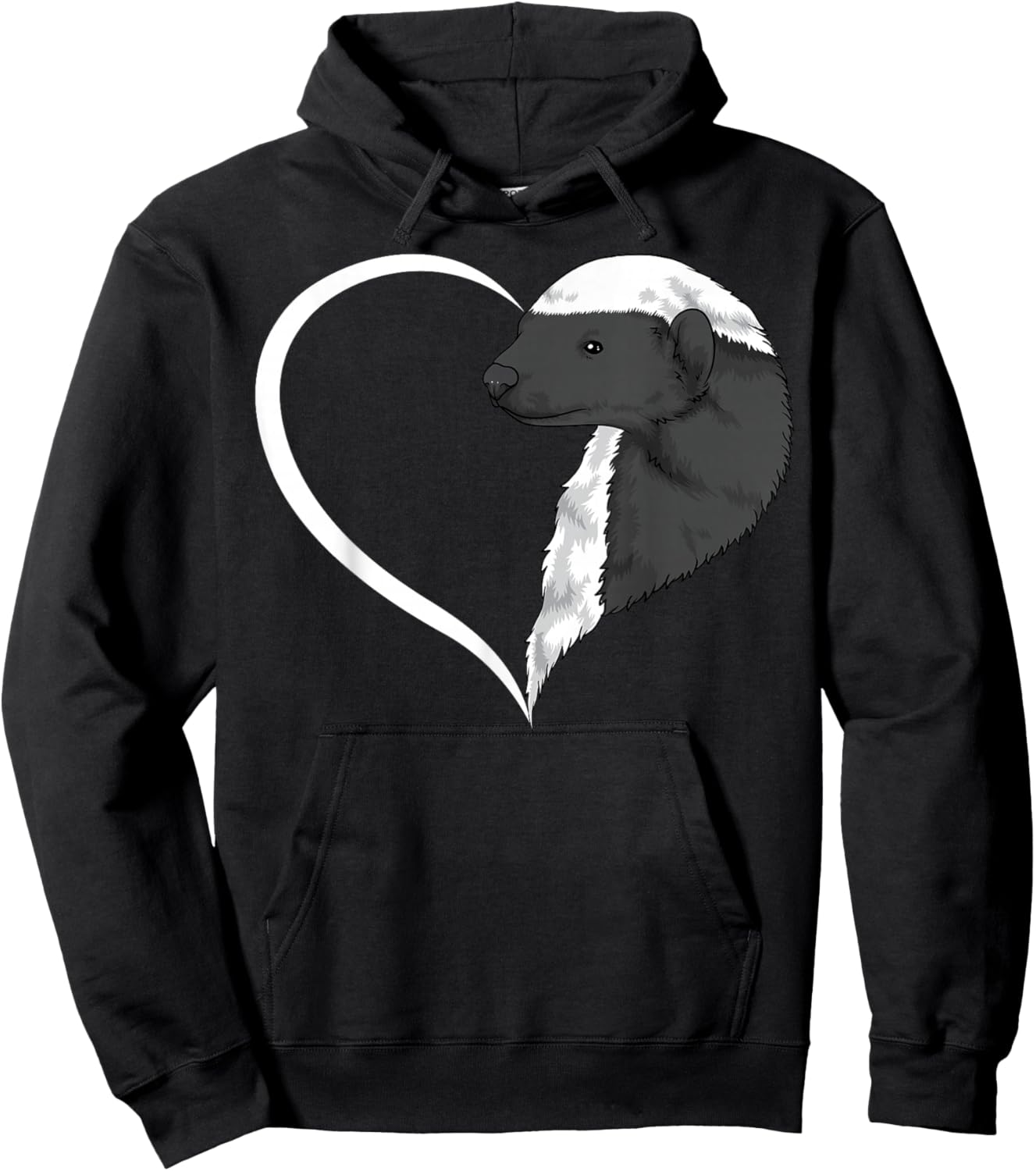 Honey Badger Shirts Girls Heart Cute Honey Badger Hoodie - Hoodie | Black