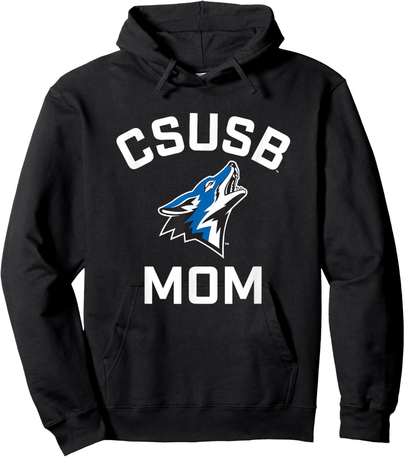 Cal State San Bernardino CSUSB Coyotes Arched Mom Hoodie - Hoodie | Black