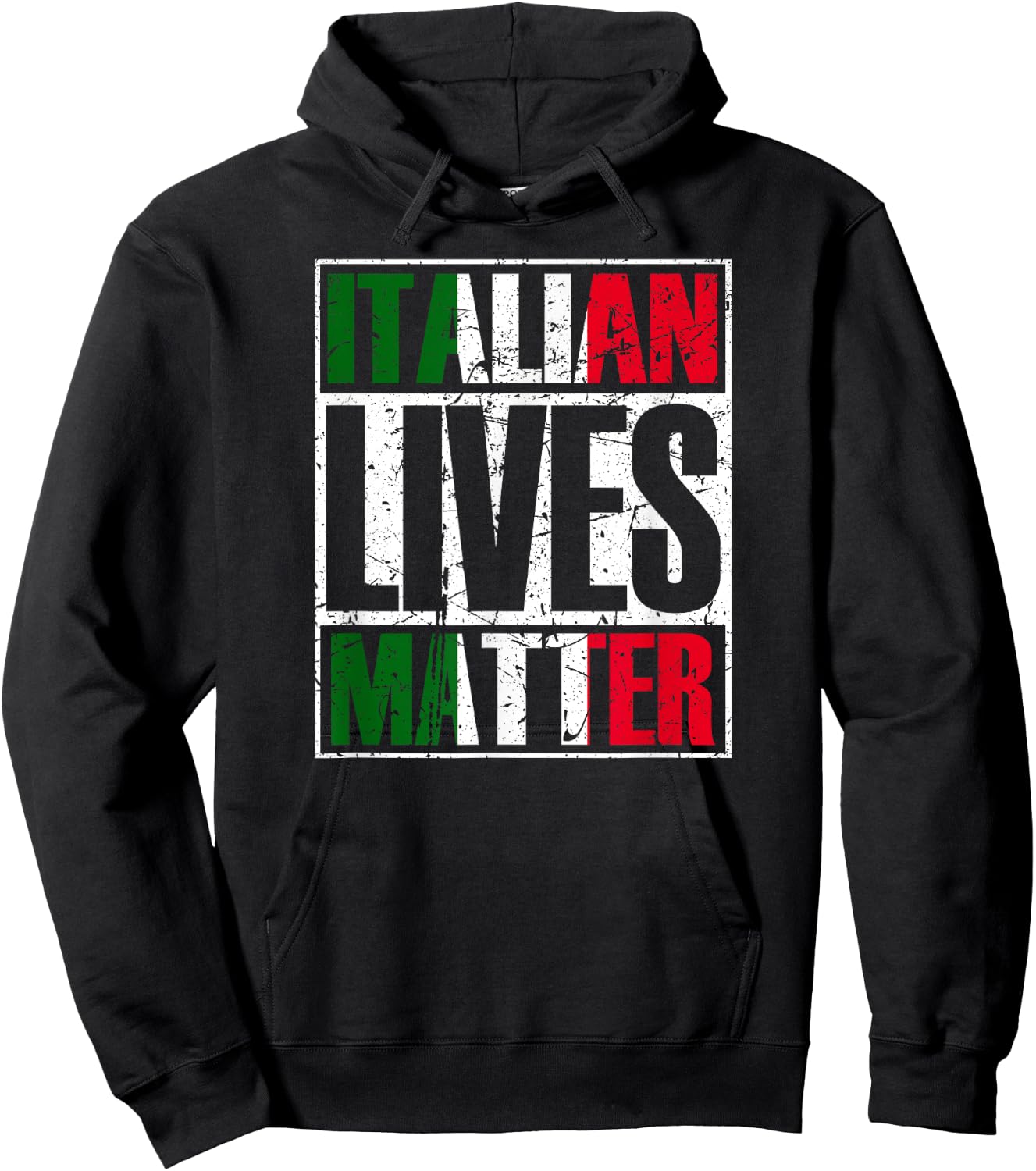 Italian Lives Matter Proud Italian Flag Italian Italia Gift Hoodie - Hoodie | Black