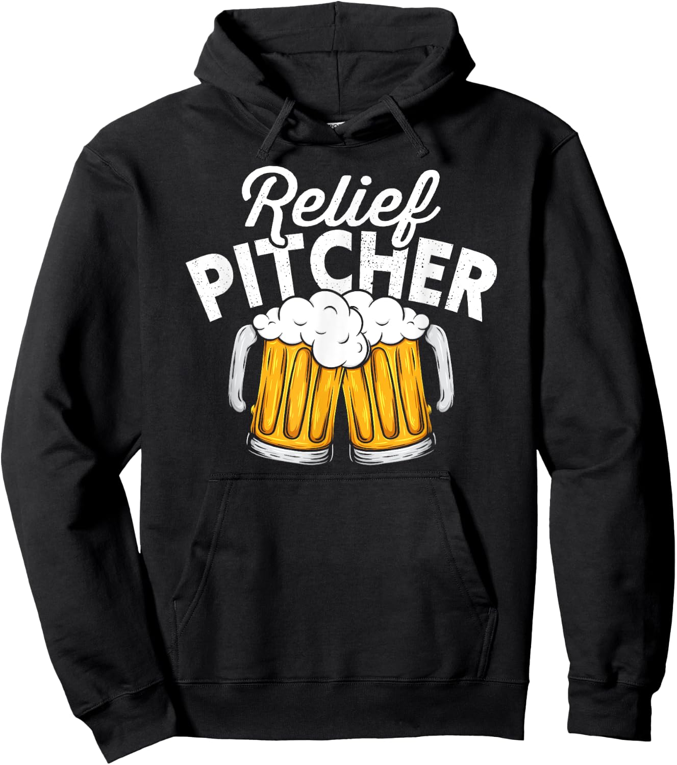 Relief Pitcher - Baseball and Beer Hoodie - Hoodie | Black