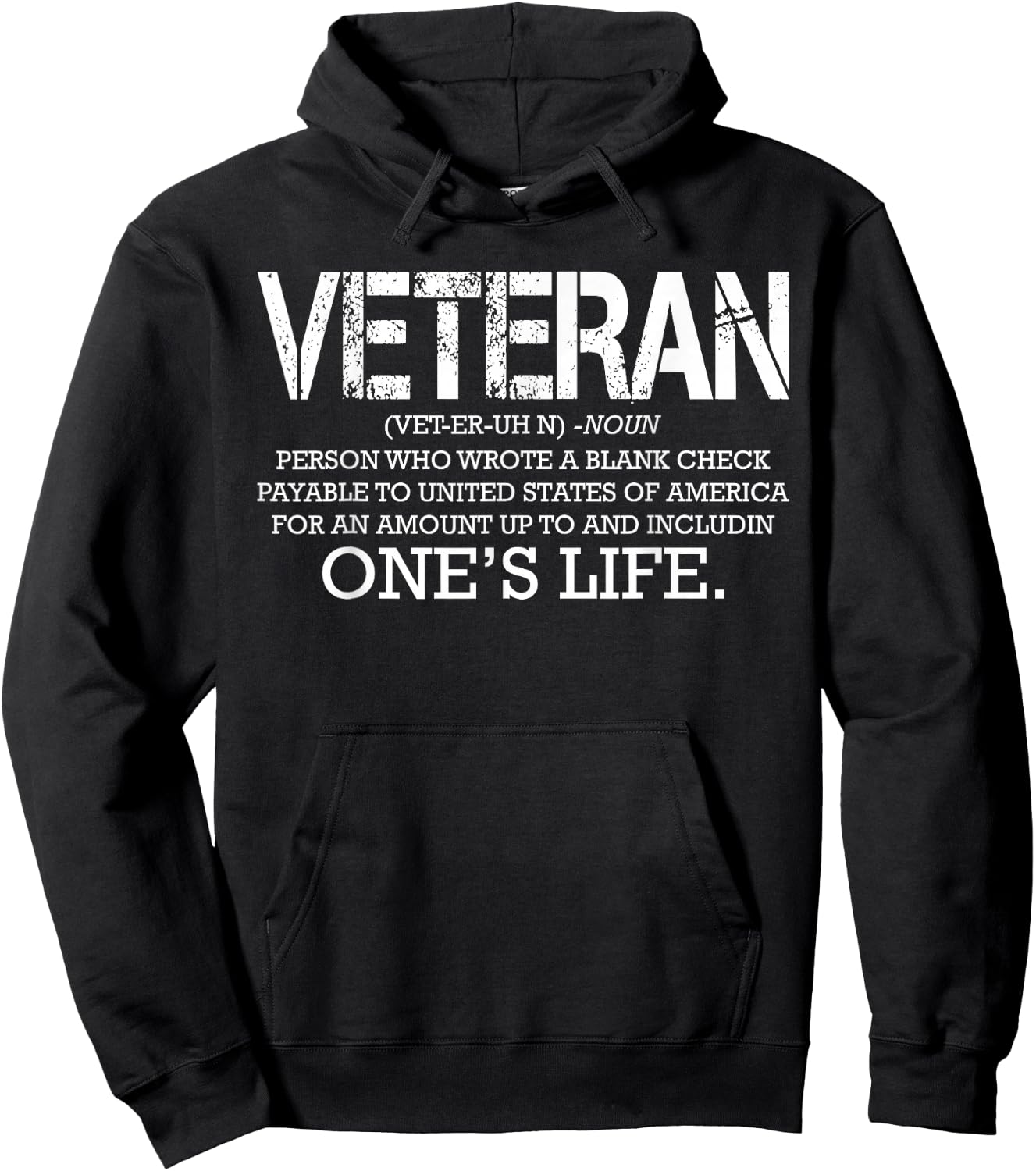 Veteran Definition Meaning Army Soldier Cool Military Gifts Hoodie - Hoodie | Black