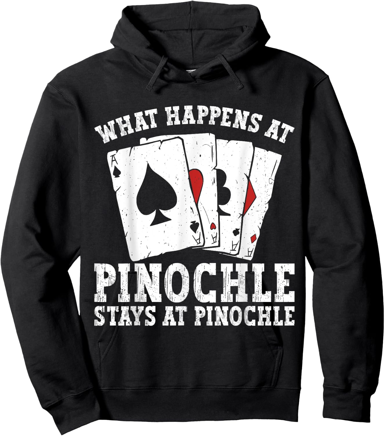 Funny Pinochle Player Hoodie - Hoodie | Black