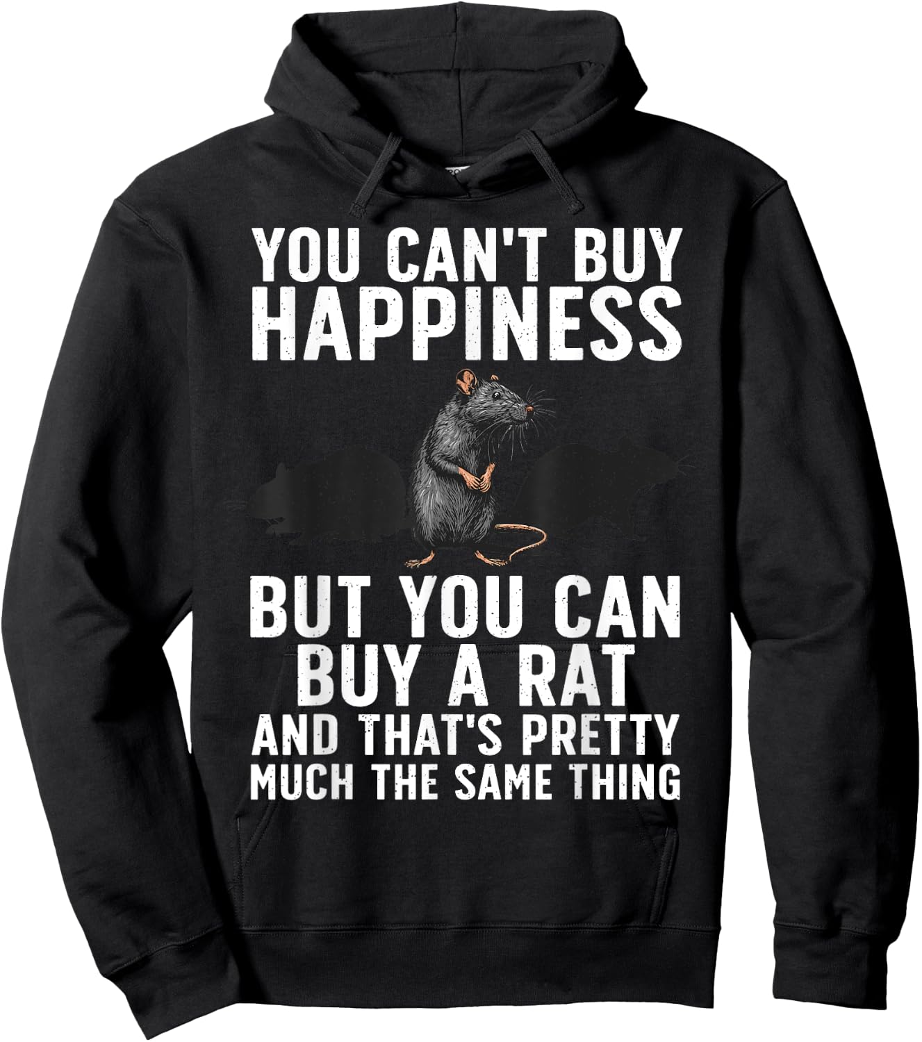 Funny Rat Women Kids Animal Lover Mouse Pet Rodent Hoodie - Hoodie | Black