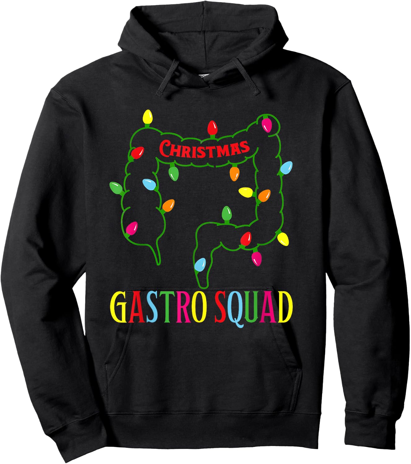 Christmas Gastro Nurse Squad Gastroenterology Doctor Vintage Hoodie - Hoodie | Black