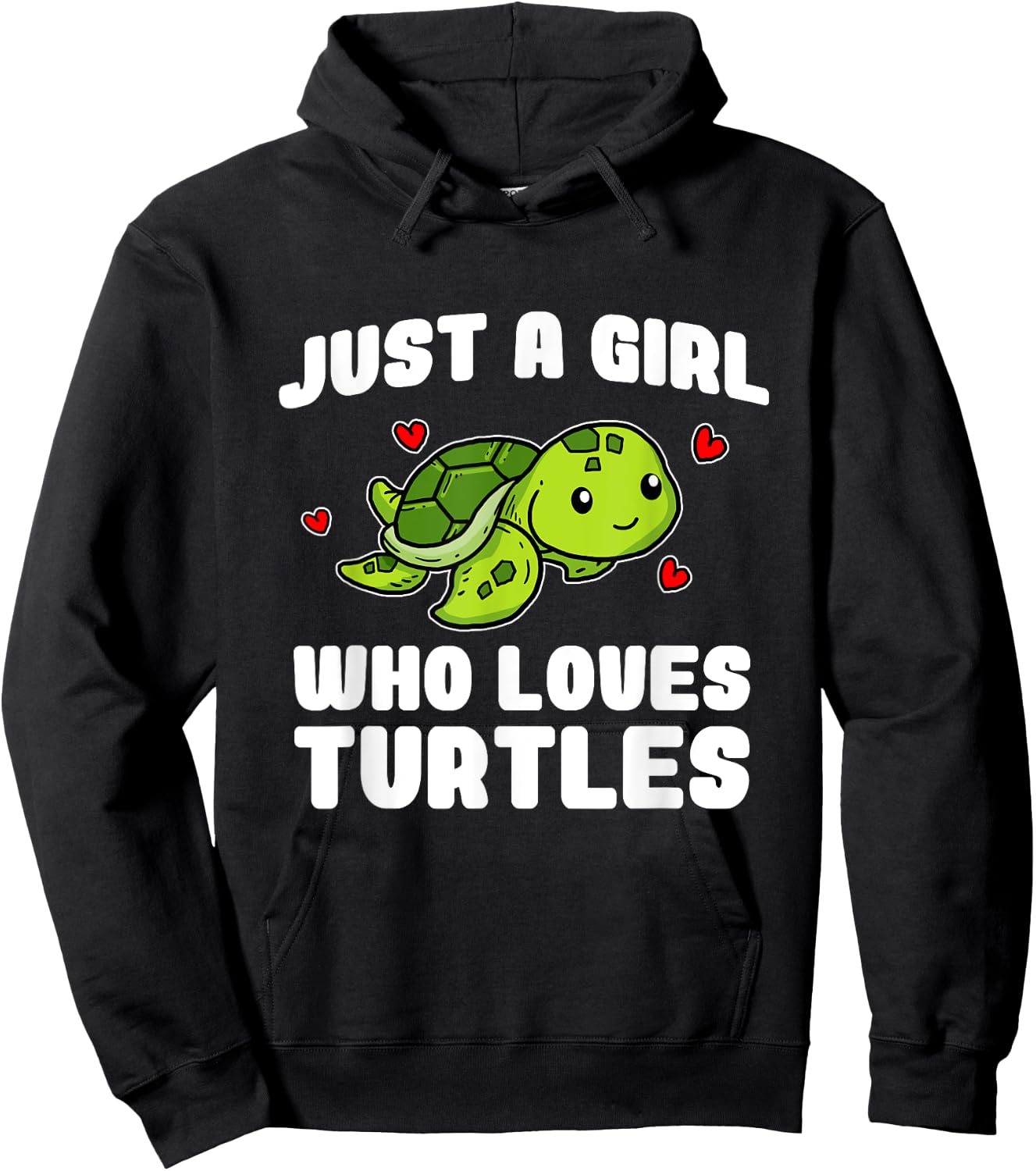 Just A Girl Who Loves Turtles Funny Turtle Costume Hoodie - Hoodie | Black