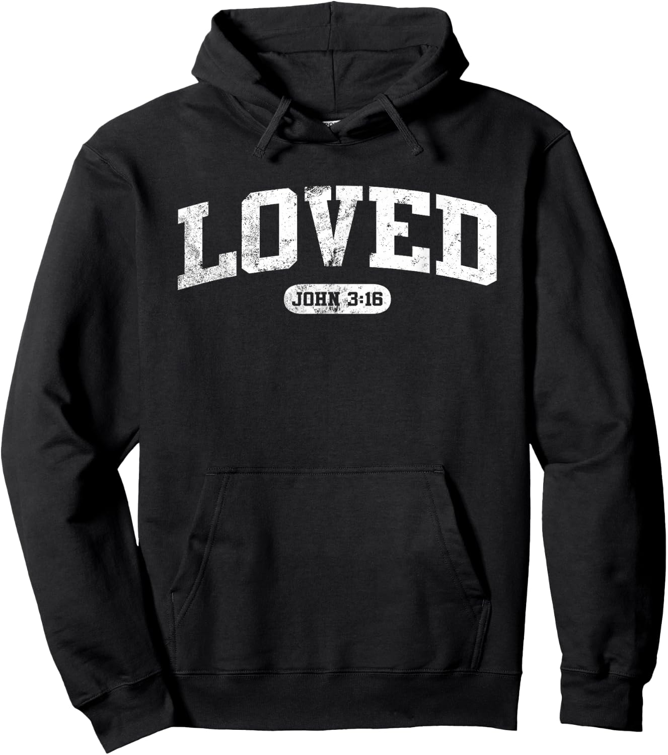 Loved John 3:16 Jesus Christian Faith Men Women Gift Hoodie - Hoodie | Black