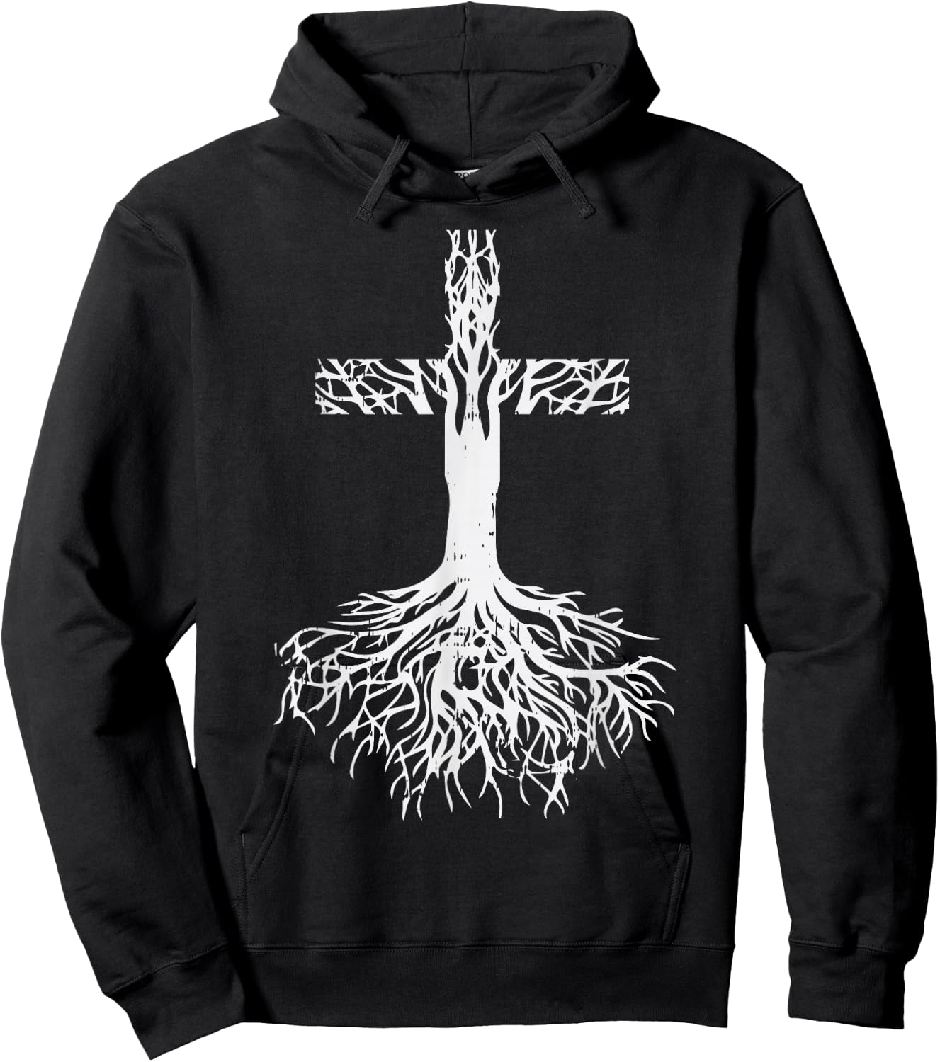 Cross Roots God Jesus Christ Faith Religious Christian Gift Hoodie - Hoodie | Black