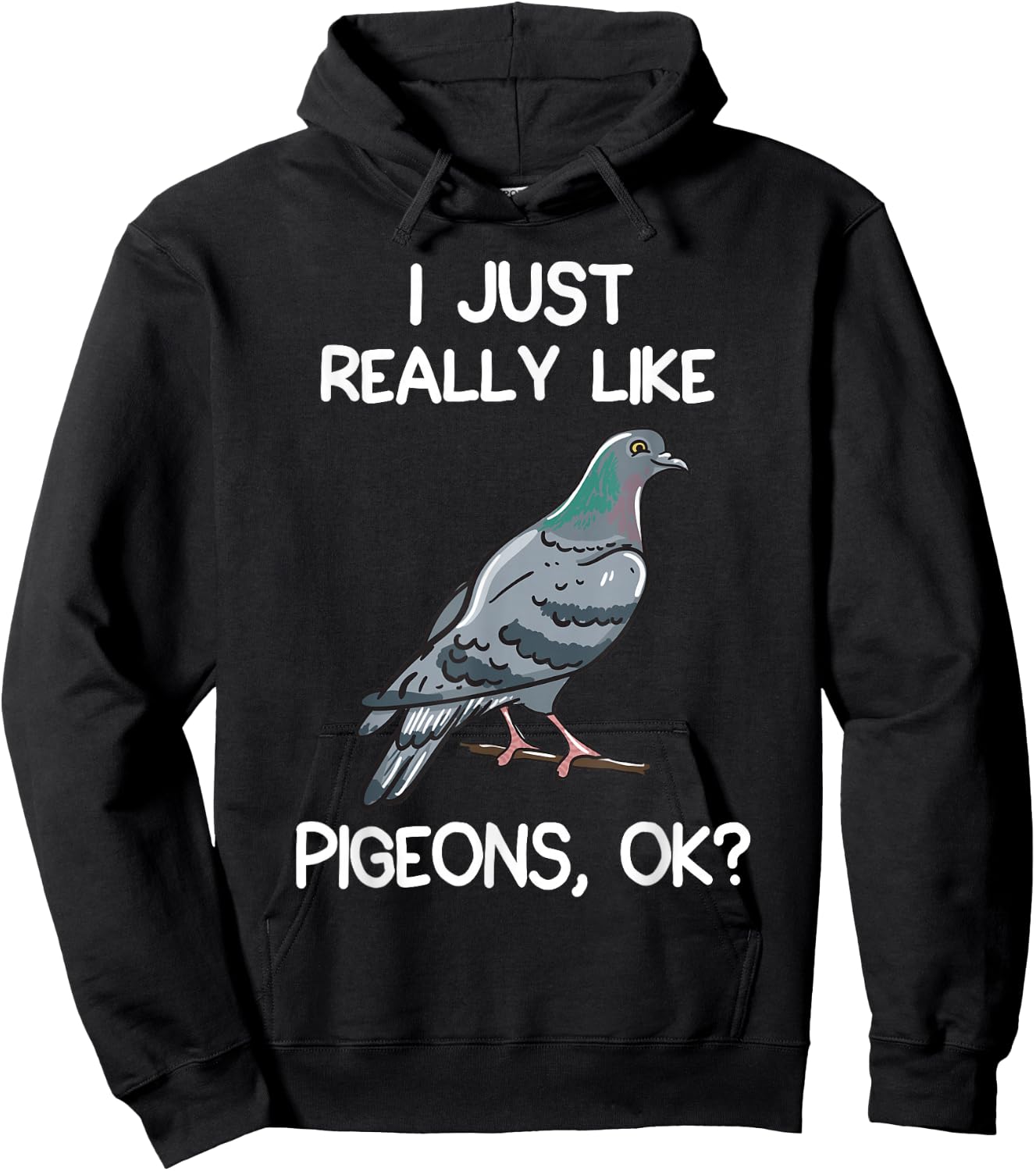 I Just Really Like Pigeons, OK? Owner Lover Gift Pigeon Hoodie - Hoodie | Black