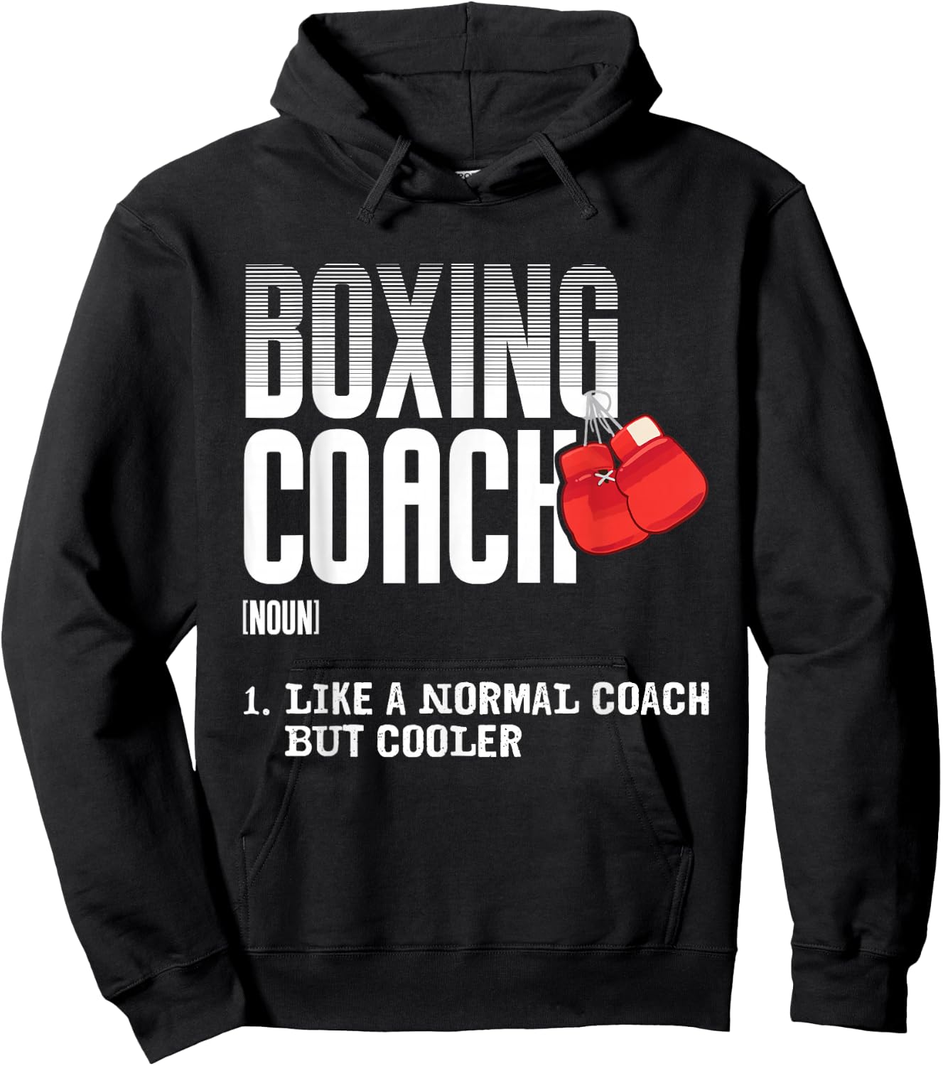 Boxing Coach Funny Sports Definition Trainers Hoodie - Hoodie | Black